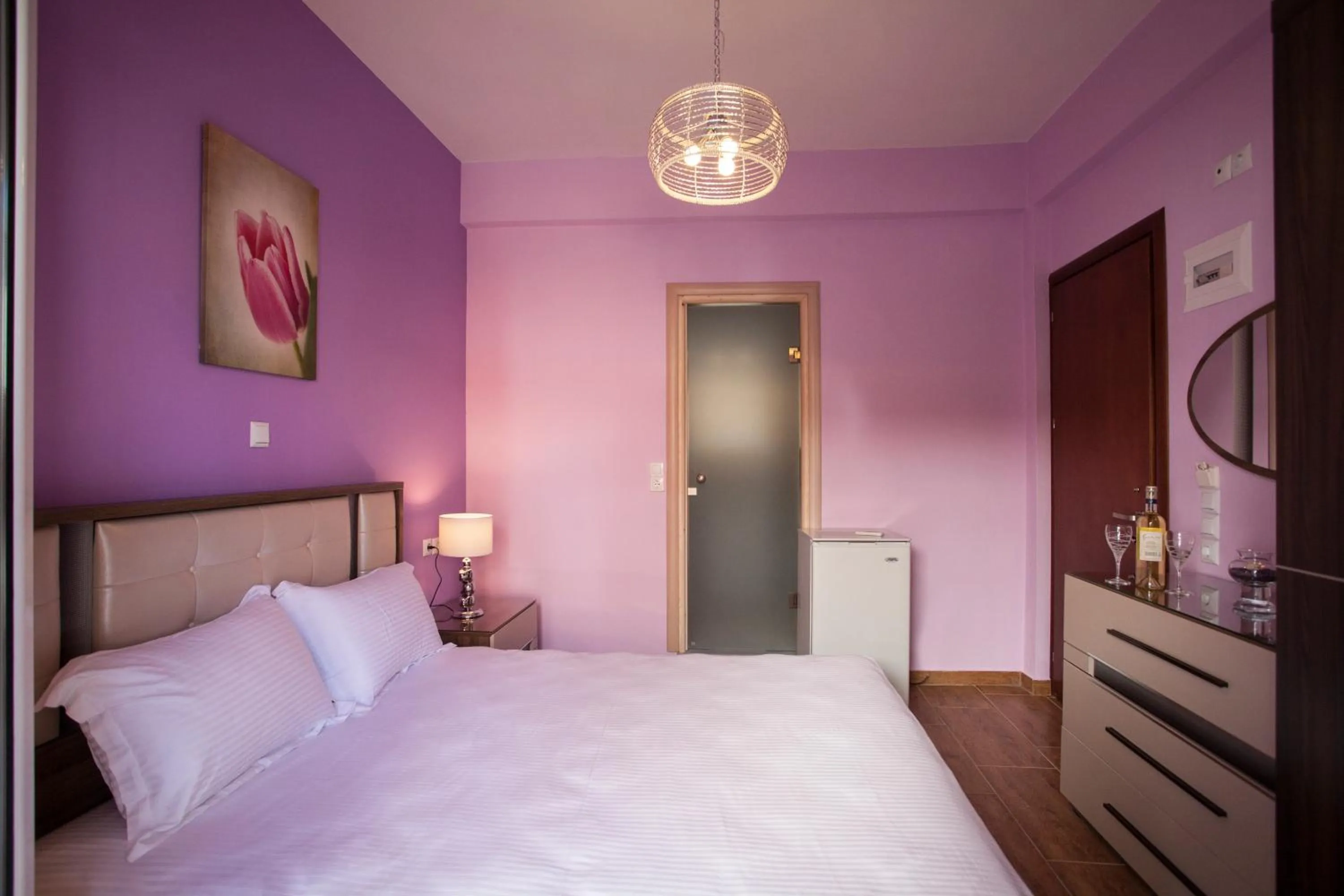 Bed in Paraskevi's Luxury Studios