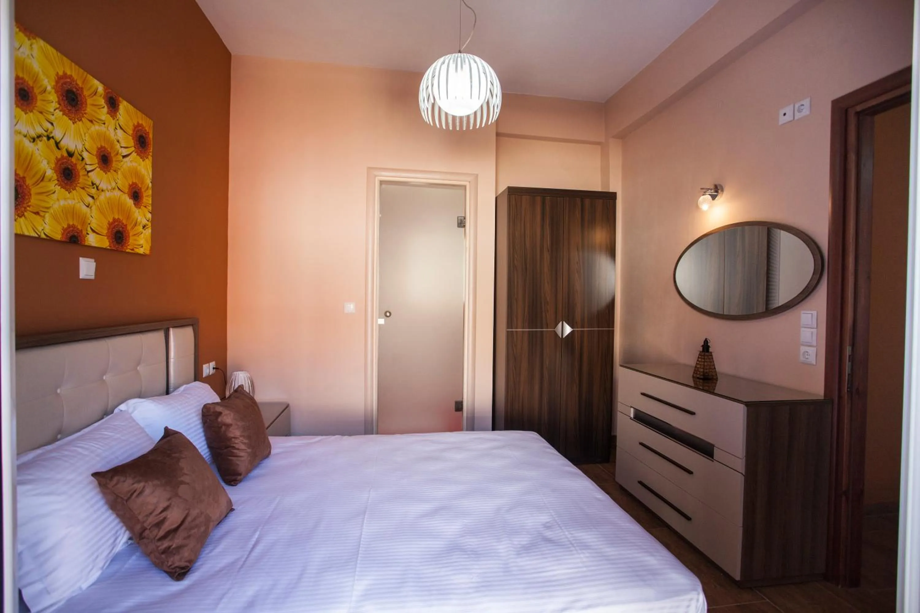 Bed in Paraskevi's Luxury Studios