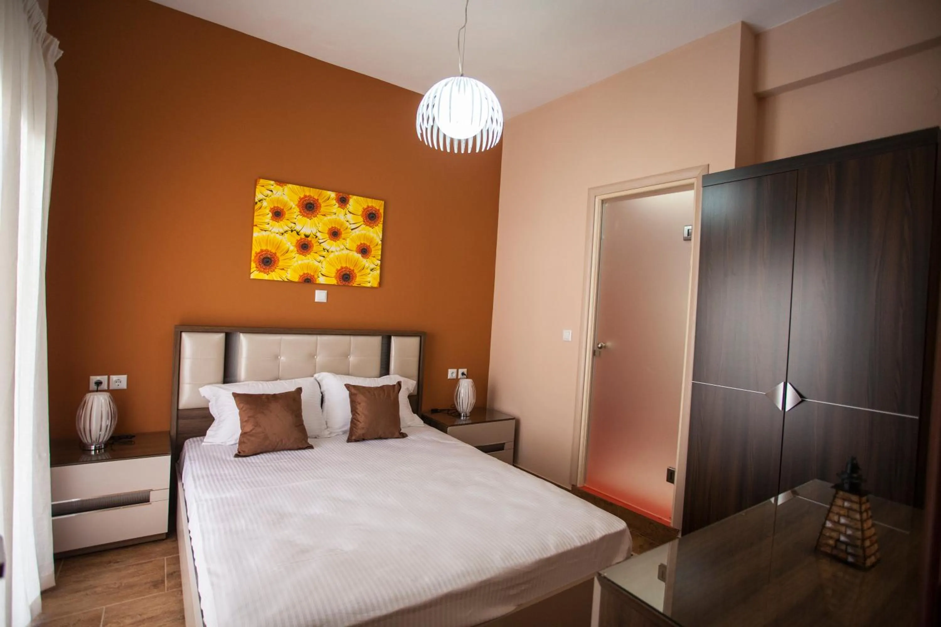 Bed in Paraskevi's Luxury Studios