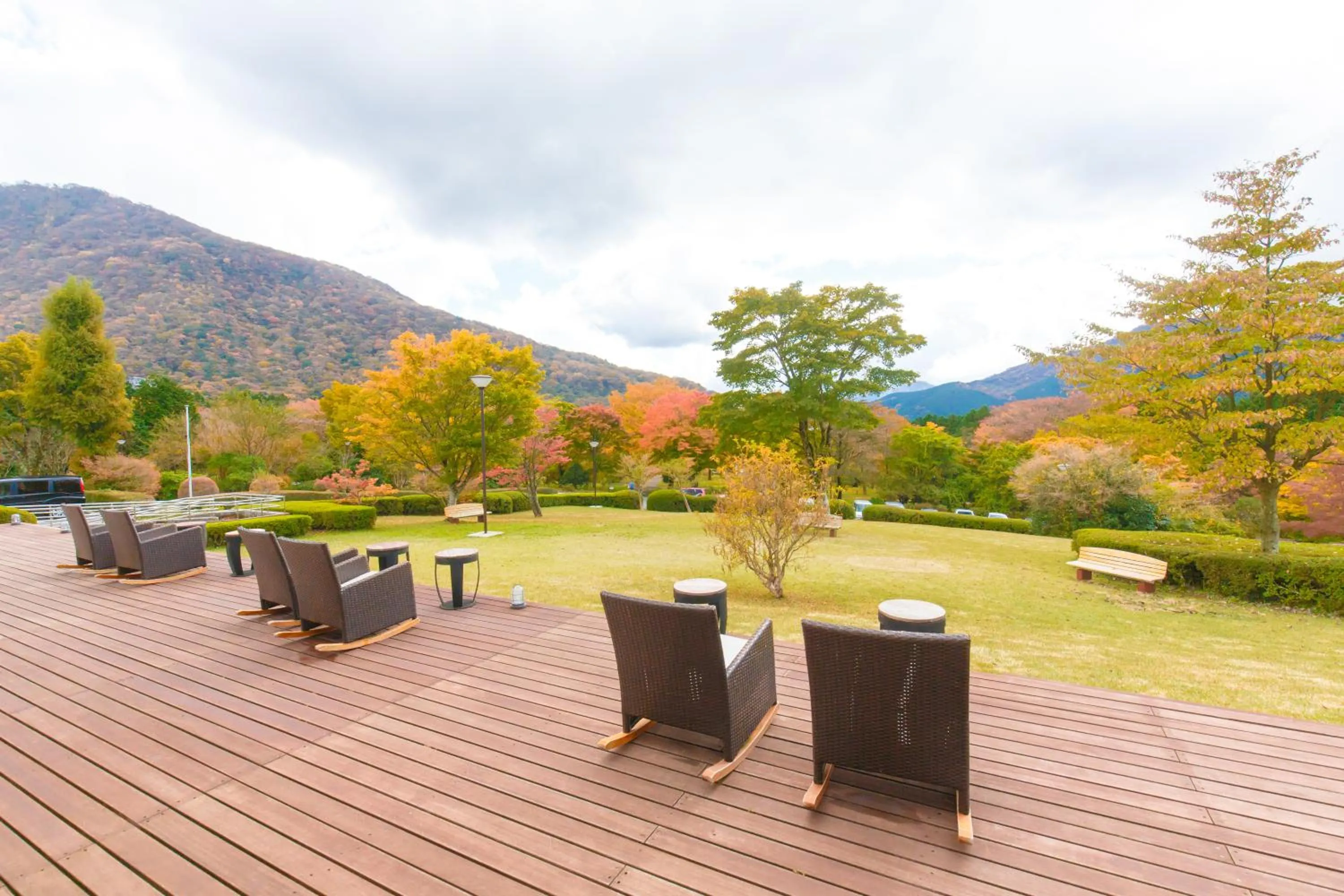 Garden in Hakone Lake Hotel