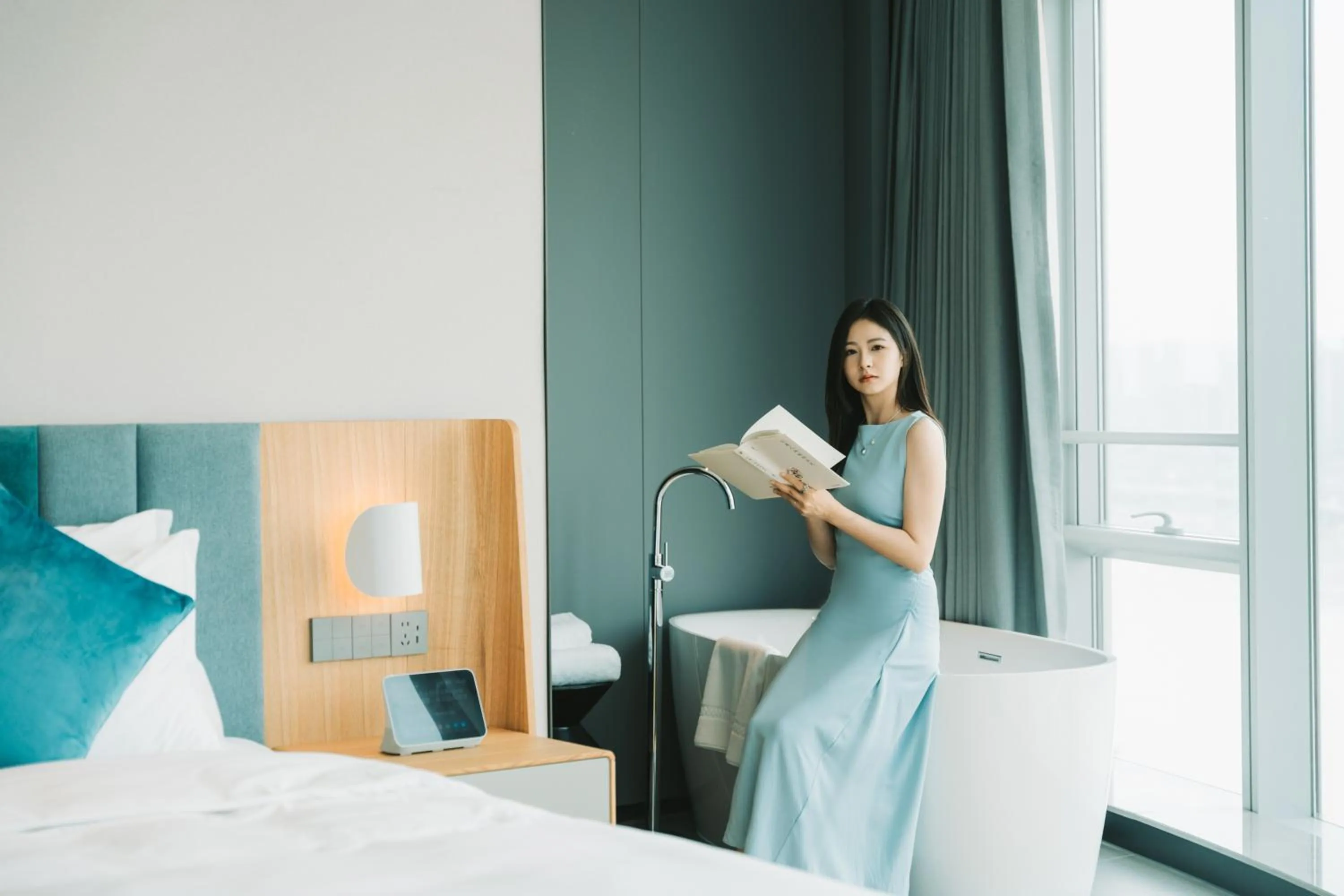 Bath, Bed in Pagoda Hotel Of SSAW ChongQing International Land-sea