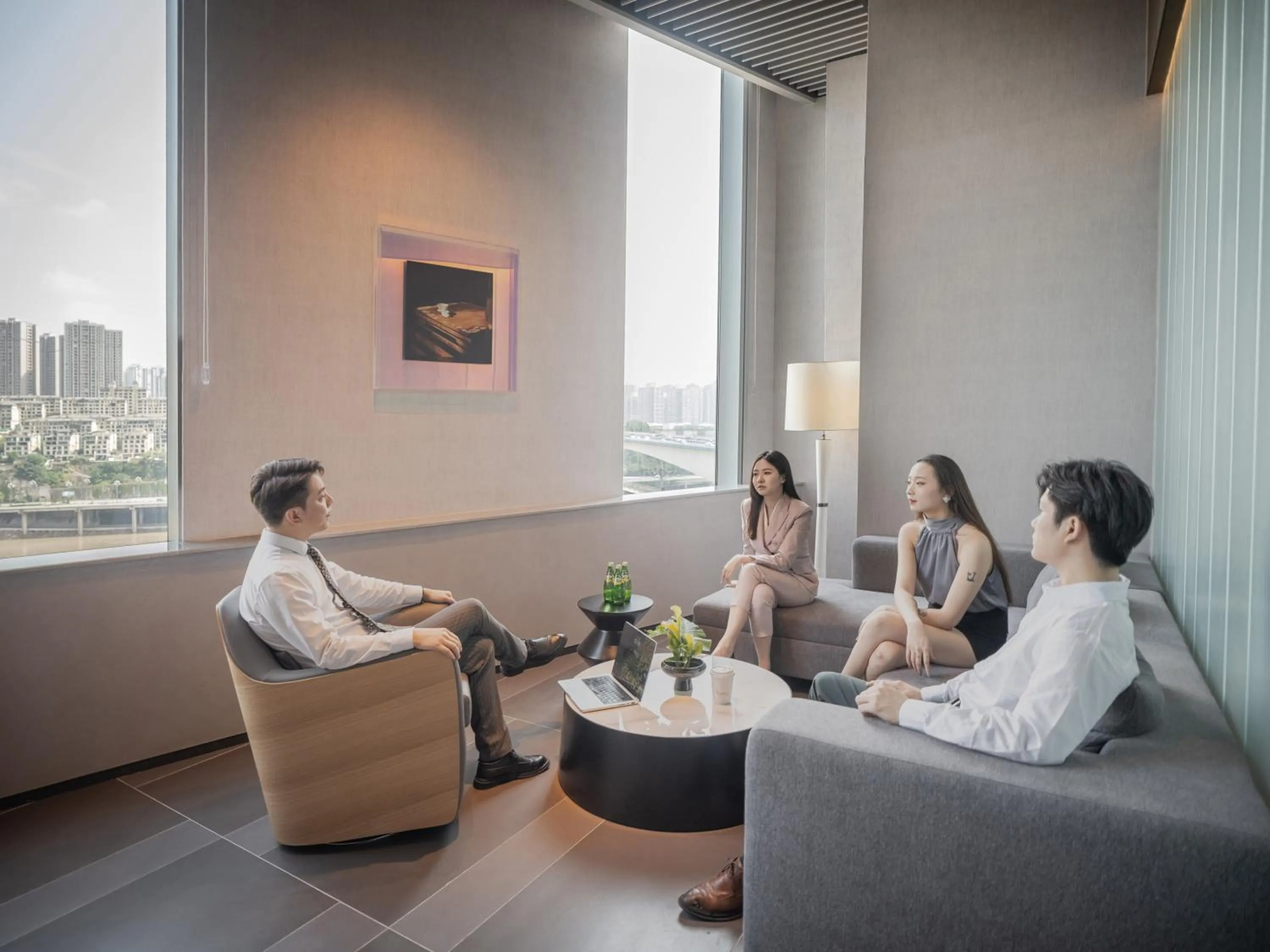 Seating area in Pagoda Hotel Of SSAW ChongQing International Land-sea