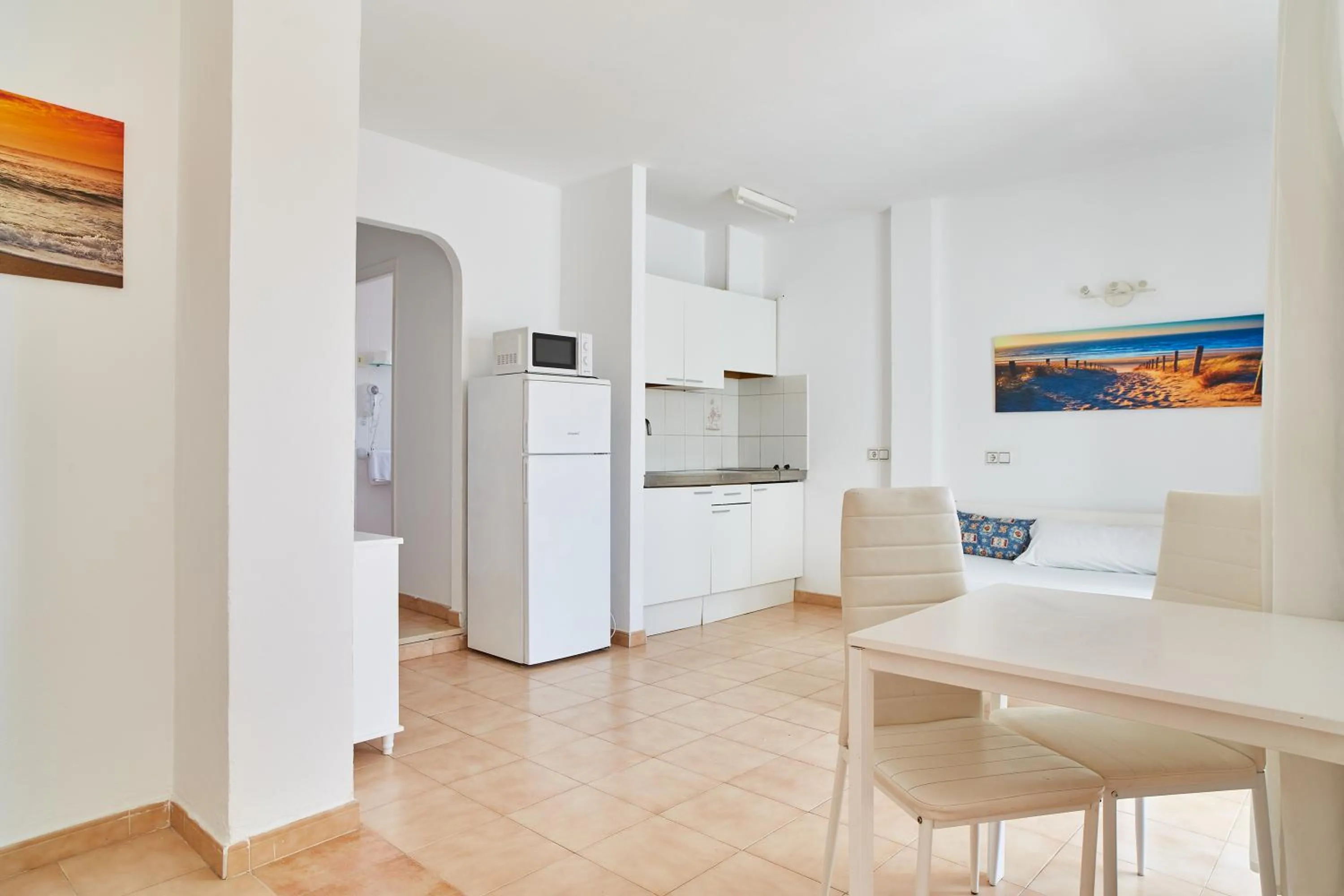 Kitchen or kitchenette in Apartamentos San Antonio Beach