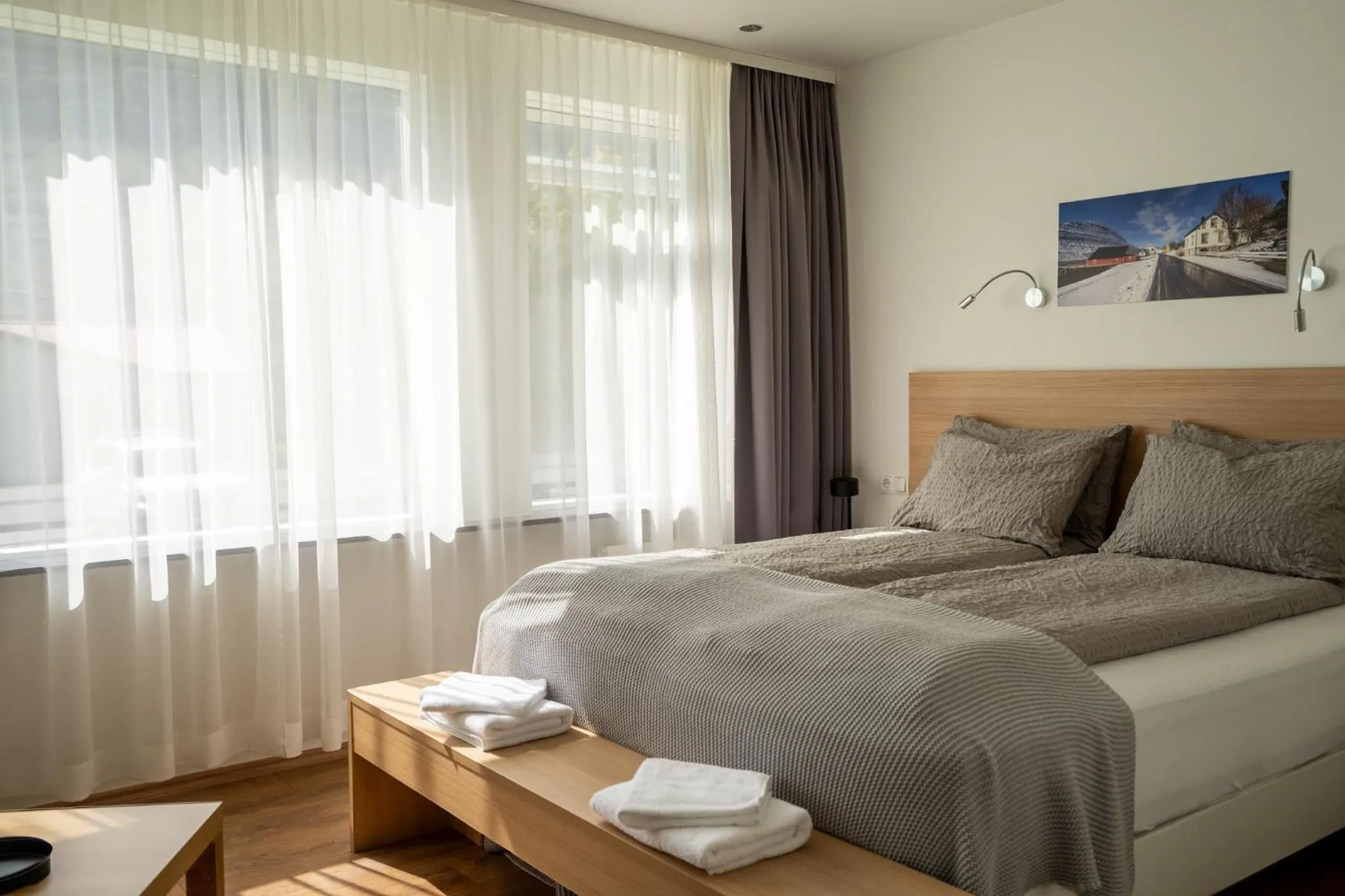 Bedroom, Bed in Hotel Eskifjörður