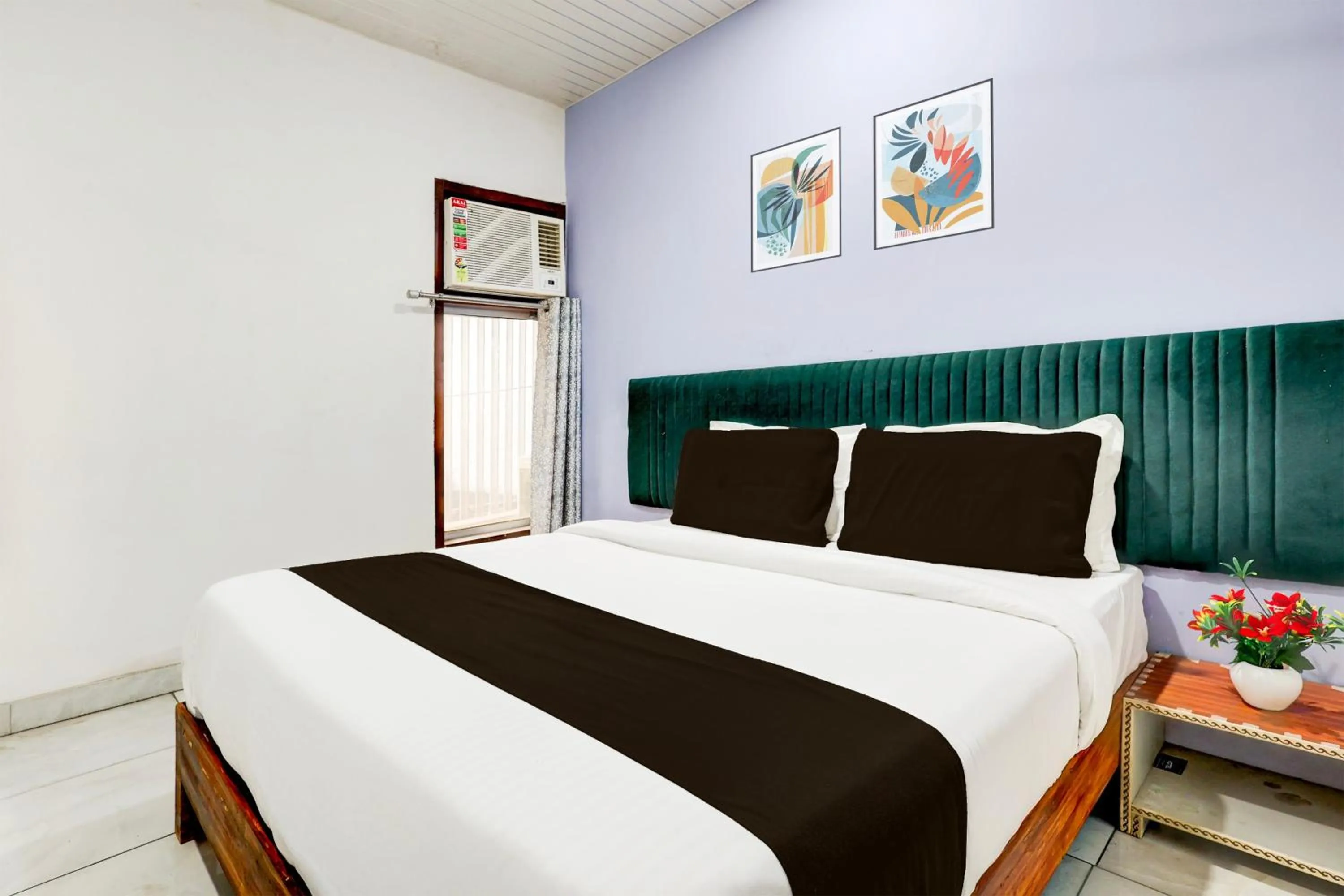 Bedroom, Bed in Super Hotel O Ambedkar Chowk Rewari formerly Hotel Shree