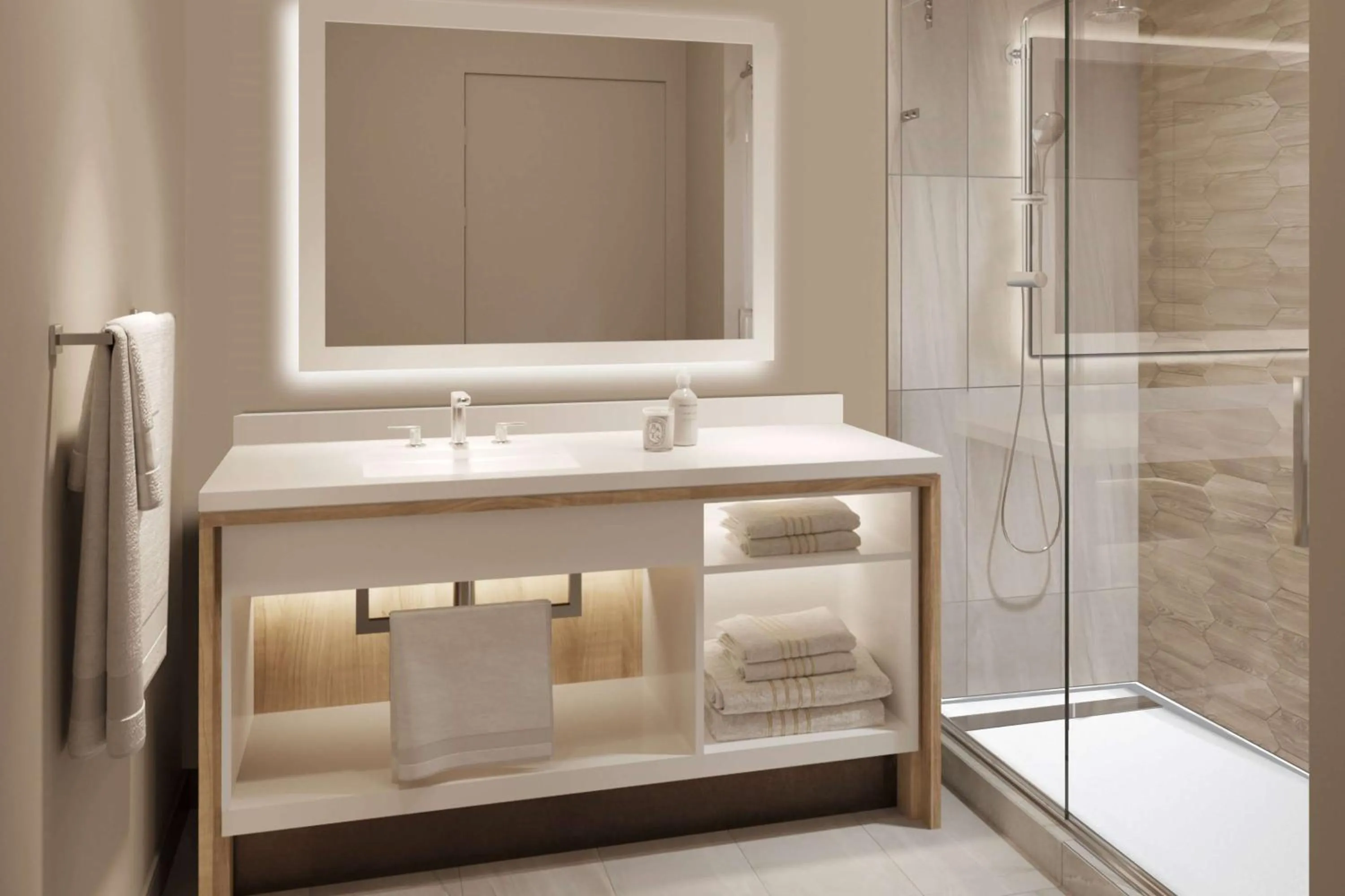 Bathroom in Wyndham Garden Tampa Fairgrounds/Casino