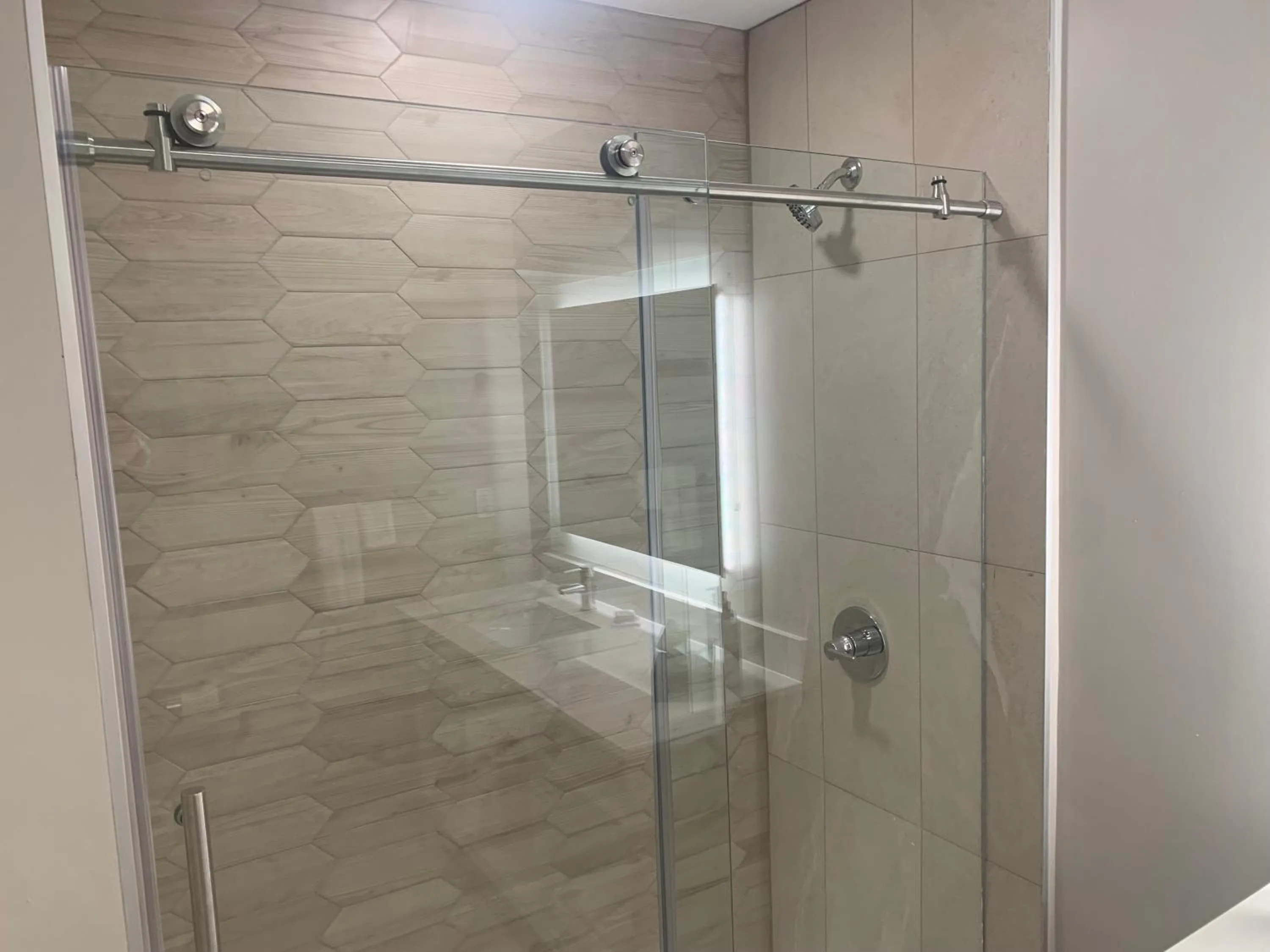 Shower in Wyndham Garden Tampa Fairgrounds/Casino