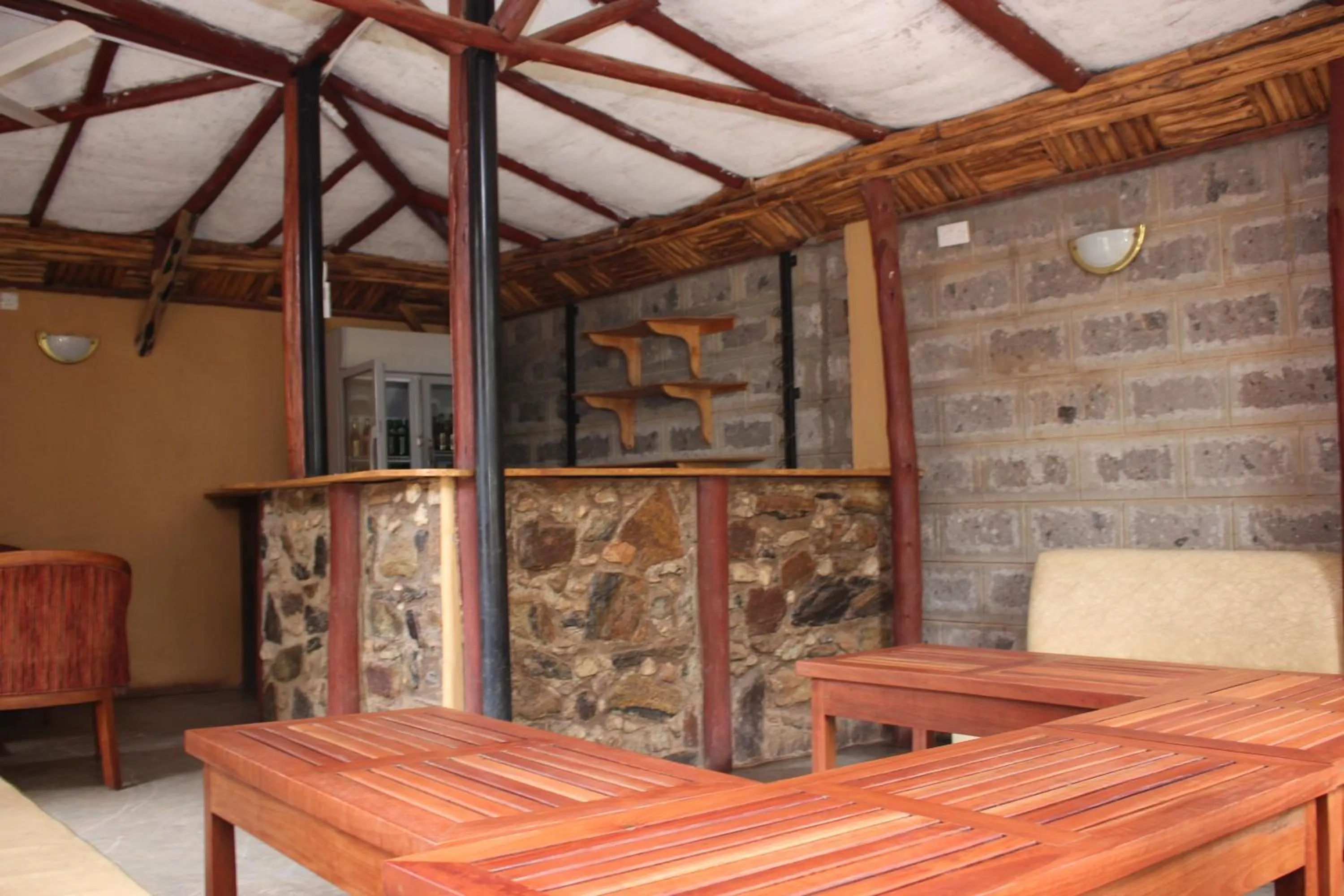 Seating area in Afrika Lodges