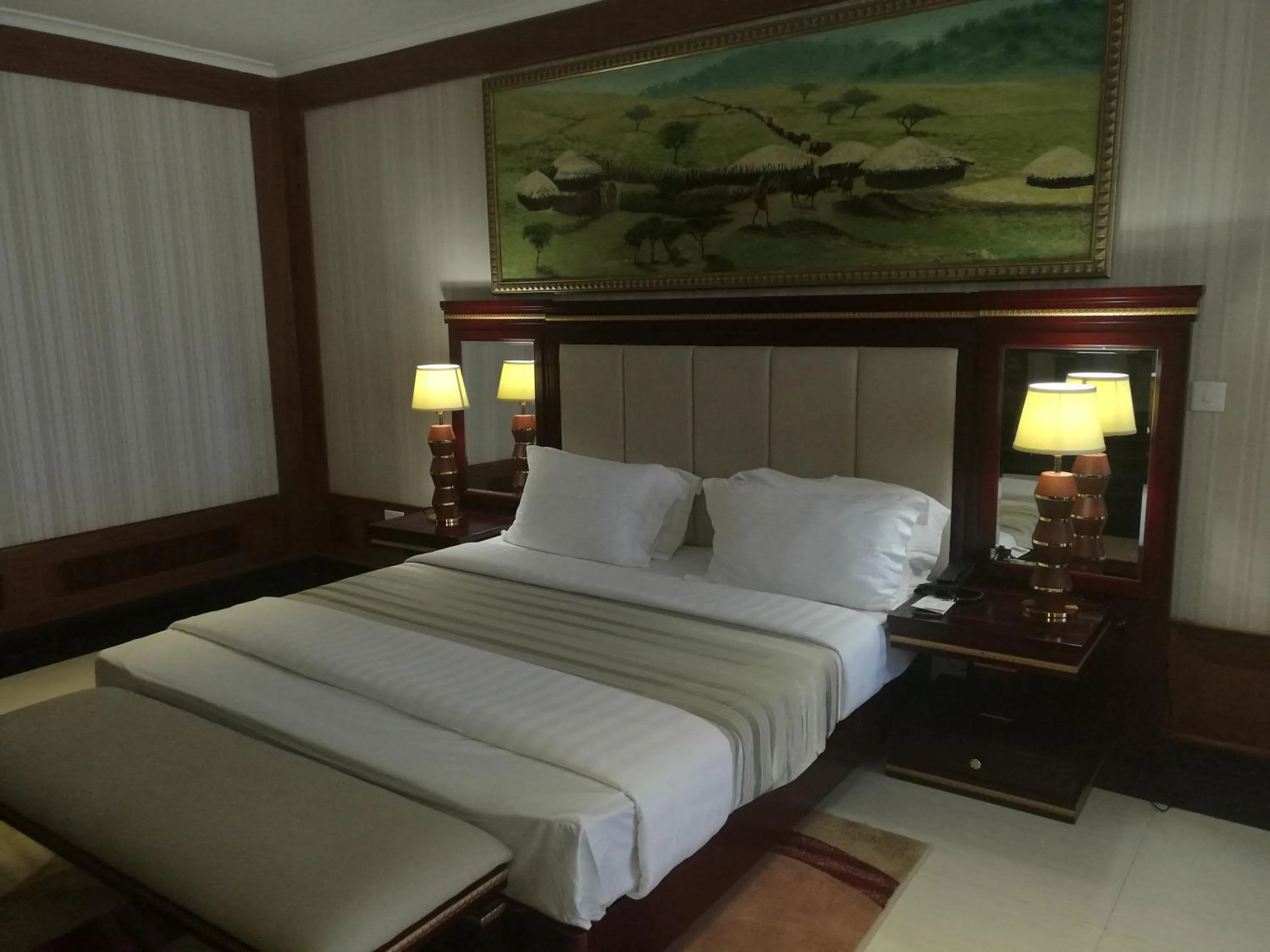 Bed in Peacock Hotel