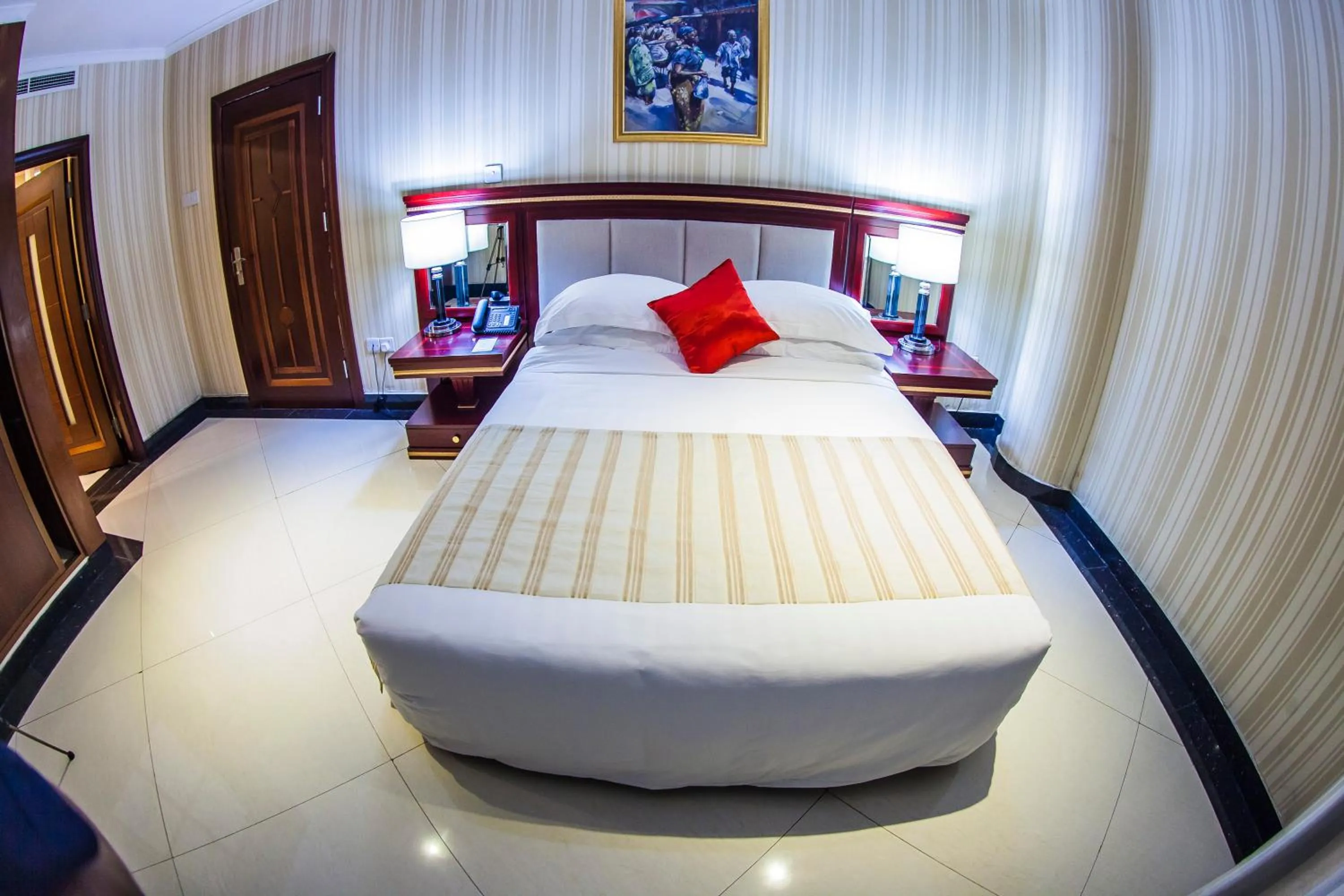 Bed in Peacock Hotel