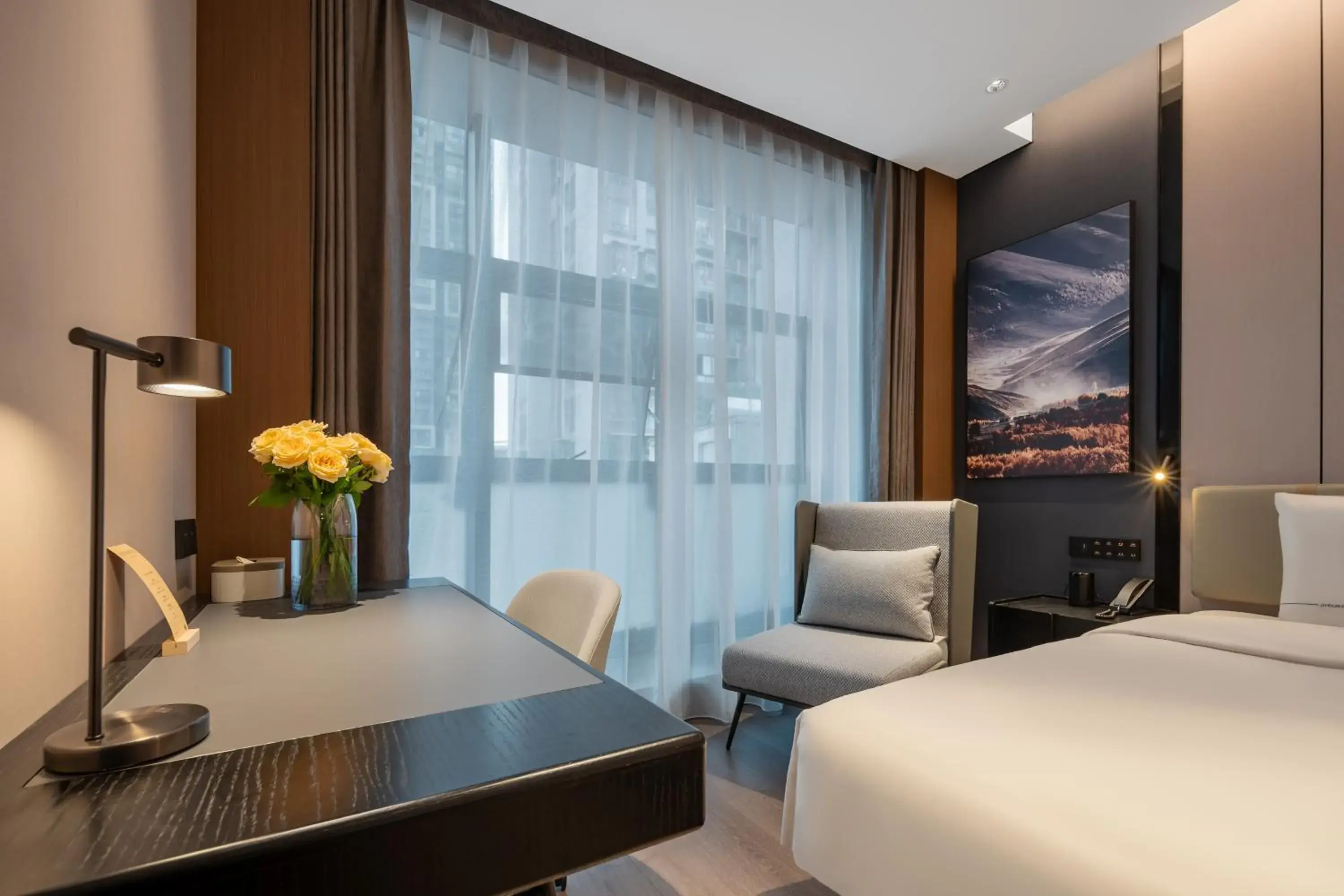 Superior Twin Room in Atour Hotel Chongqing Jiangbei Airport Huanshan Park Superior Twin Room in Atour Hotel Chongqing Jiangbei Airport Huanshan Park