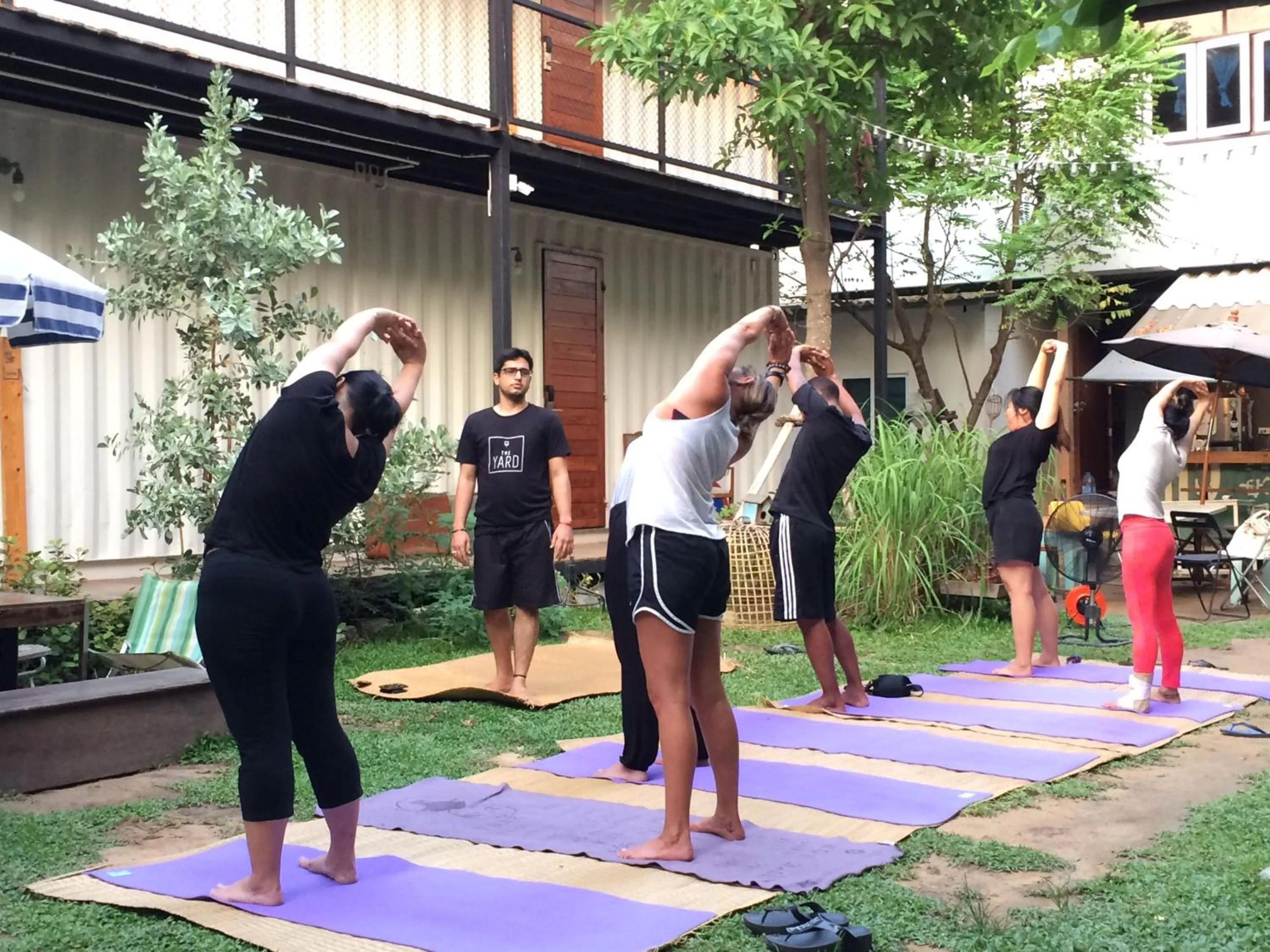 People in The Yard Bangkok Hostel