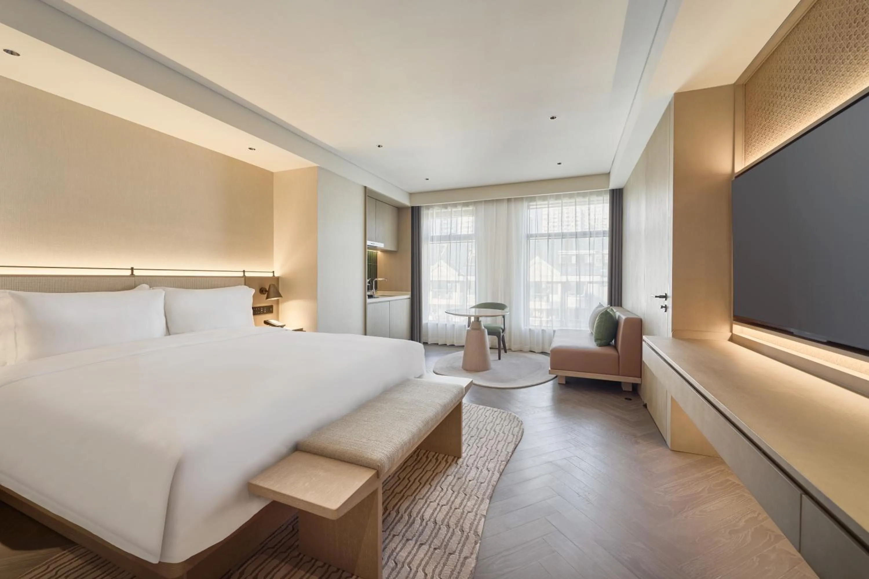 View (from property/room), Bed in Ming Hotel Nanjing - MGallery Collection