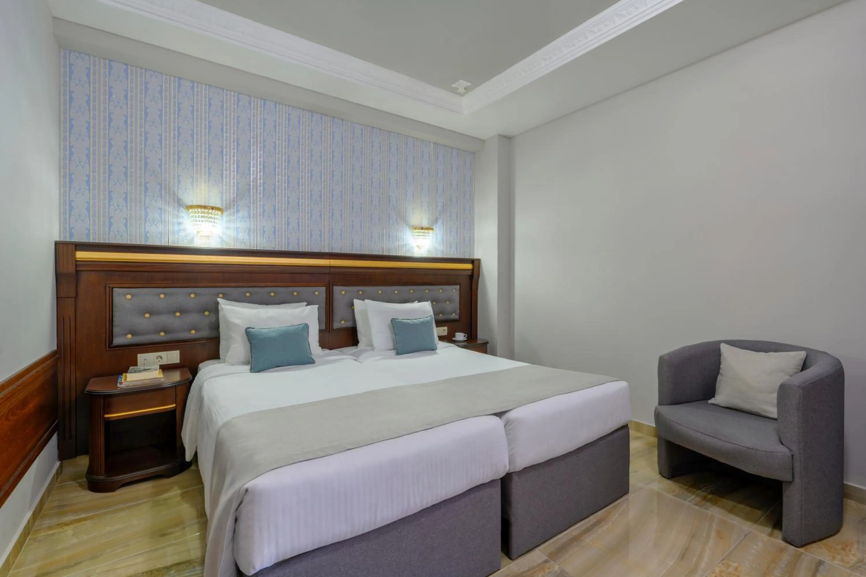Bed in EONA BEACH RESORT by Greek Pride