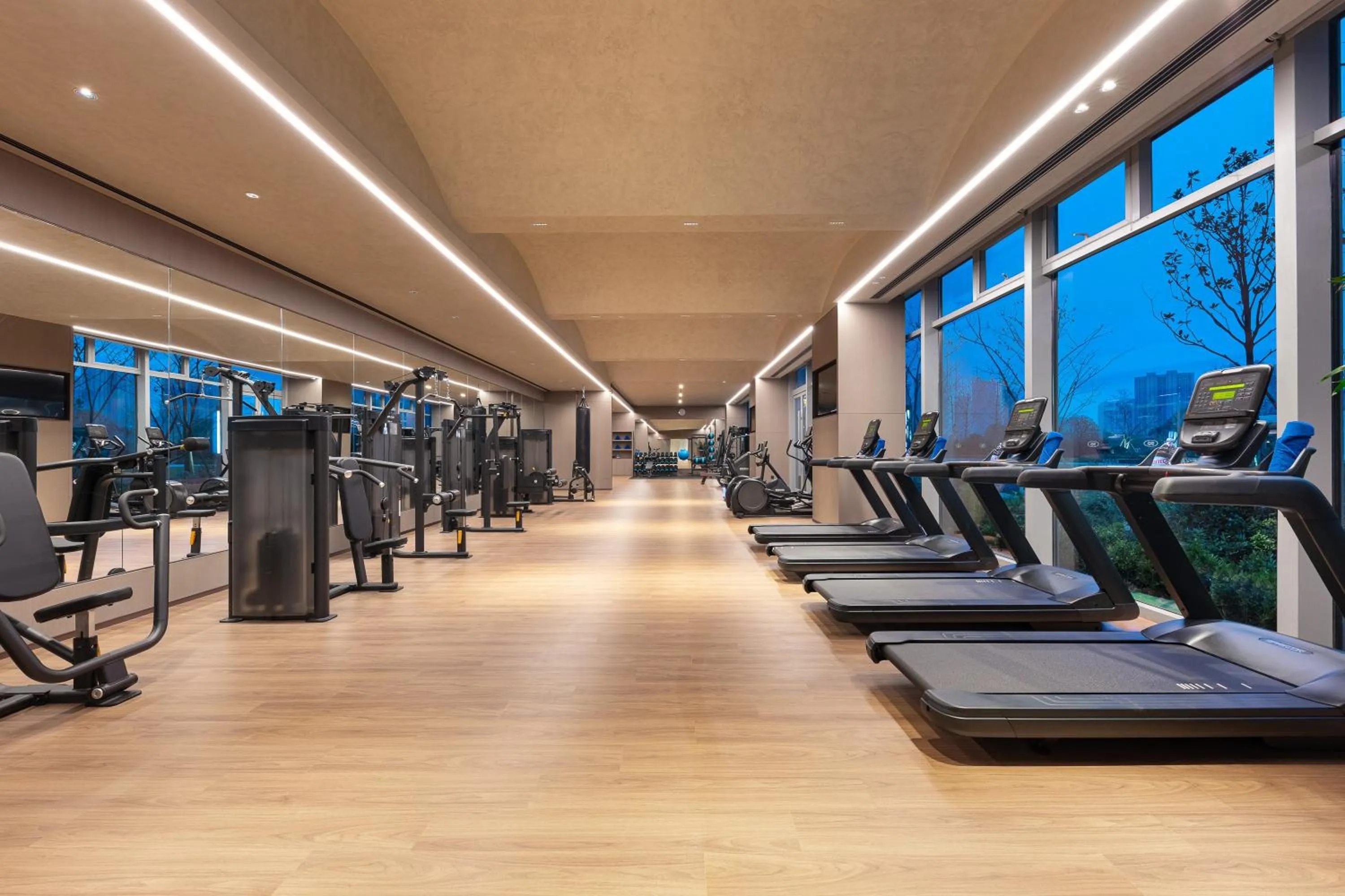 Fitness centre/facilities in Crowne Plaza Jingmen by IHG