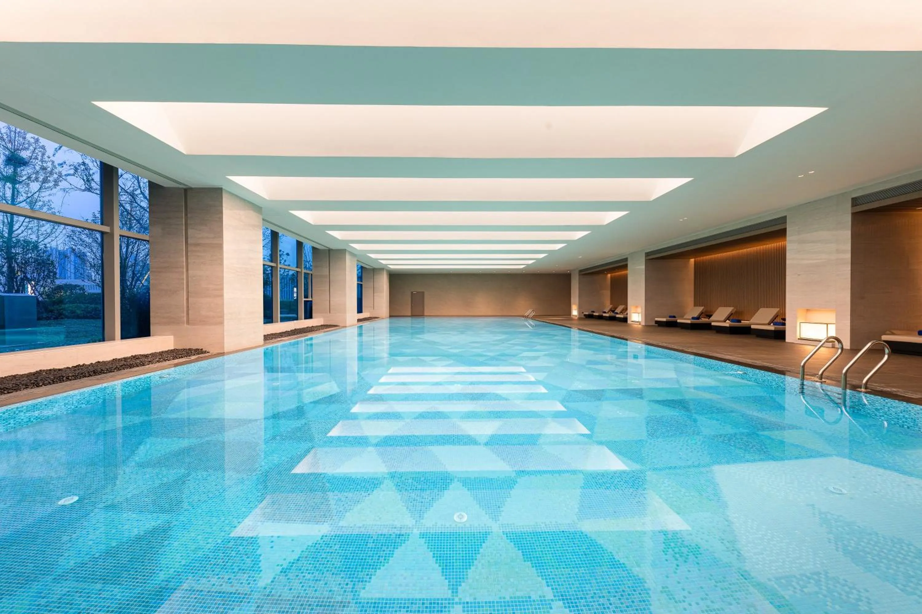 Swimming pool in Crowne Plaza Jingmen by IHG