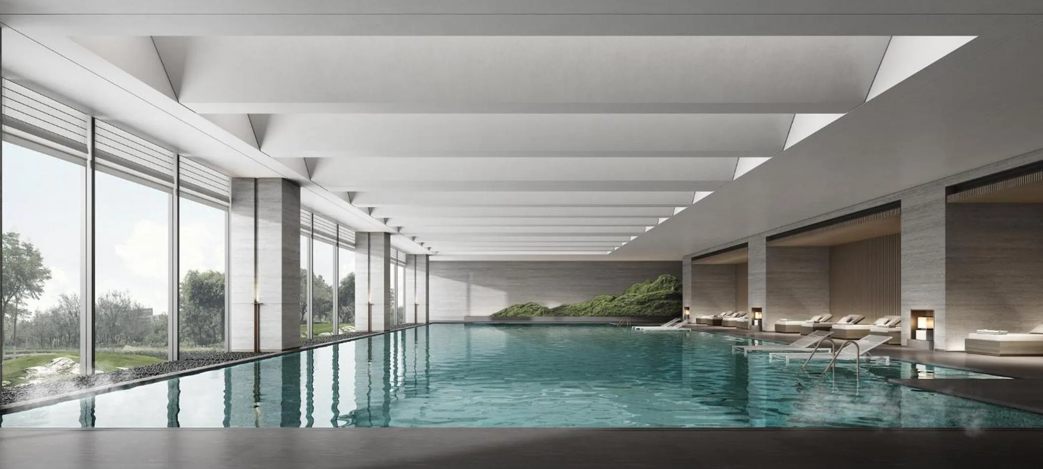 Swimming pool in Crowne Plaza Jingmen by IHG