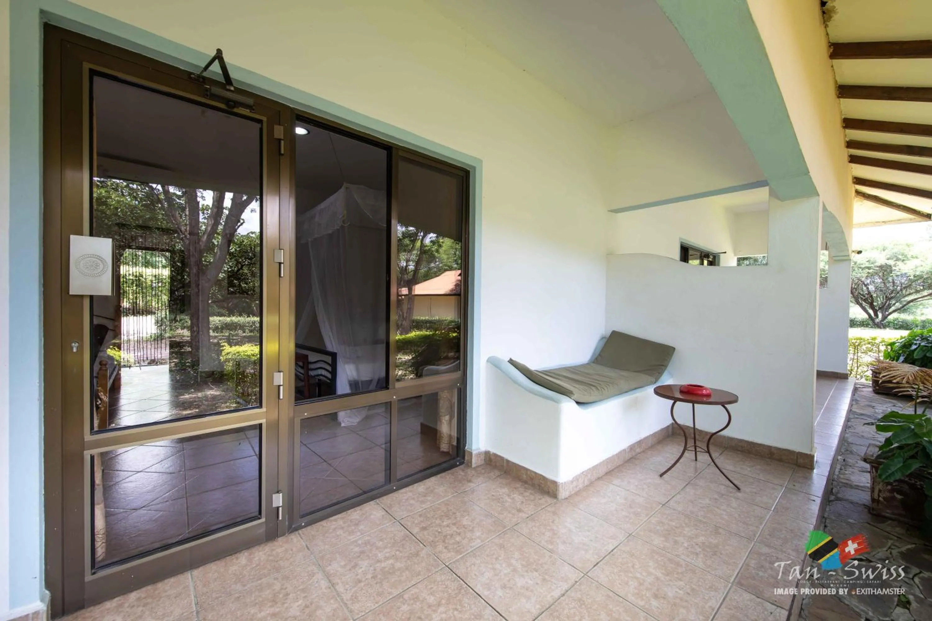 Patio in Tan-Swiss Lodge