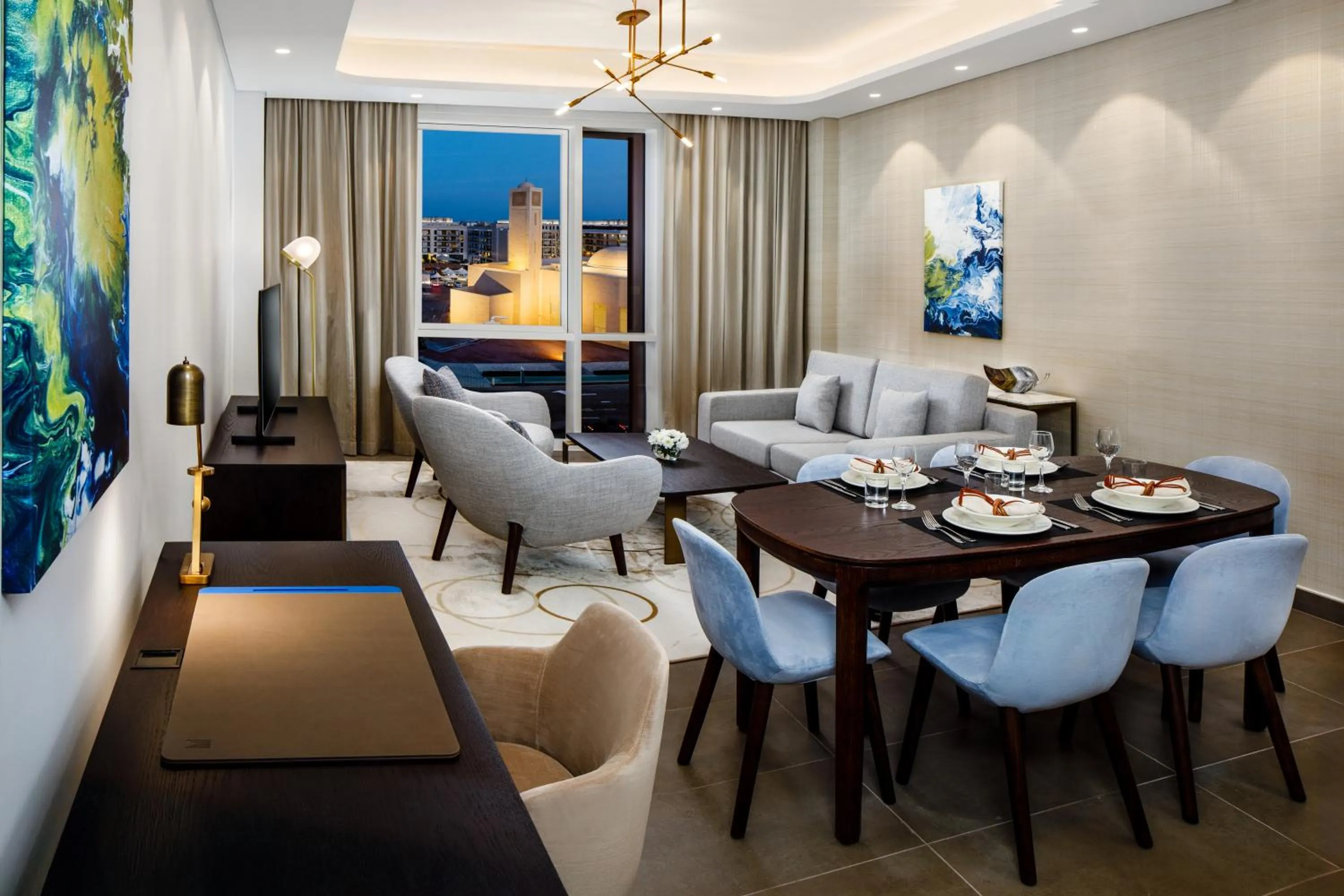 Living room in Millennium Residences Saadiyat Island