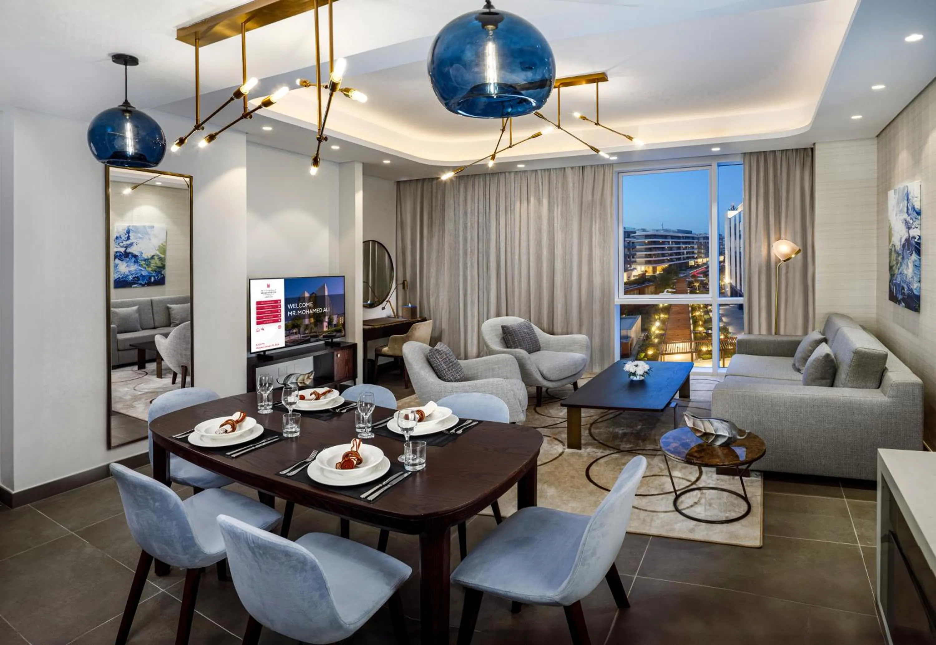 Living room in Millennium Residences Saadiyat Island