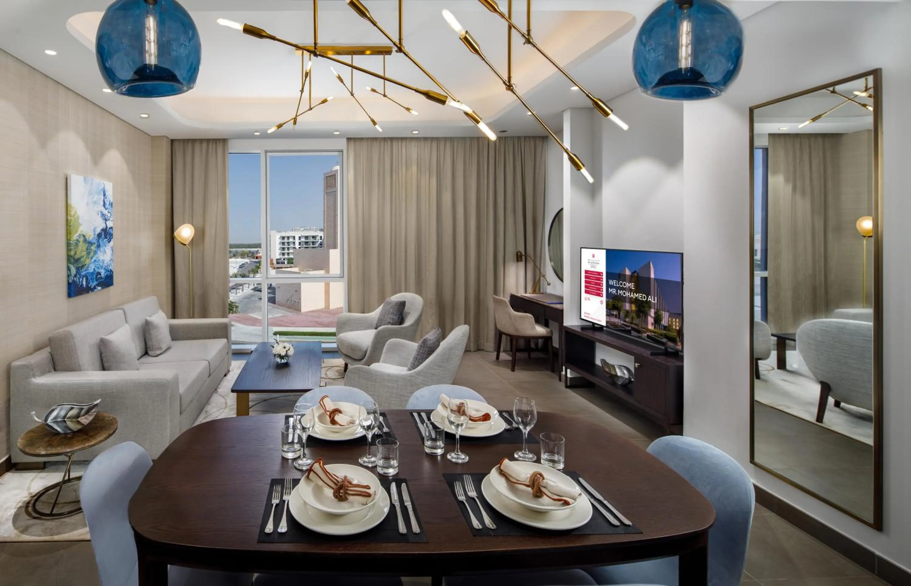Living room in Millennium Residences Saadiyat Island
