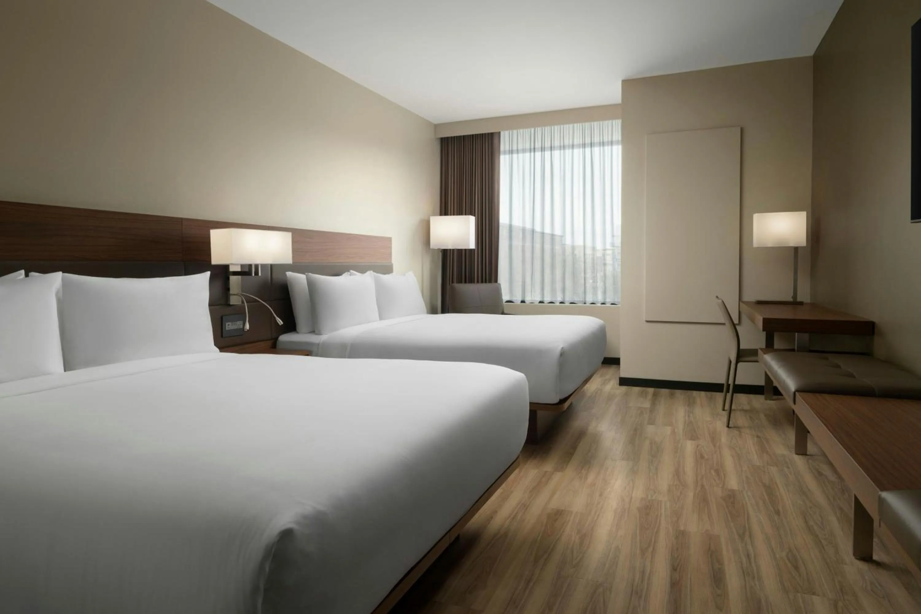 Photo of the whole room, Bed in AC Hotel Detroit at the Bonstelle