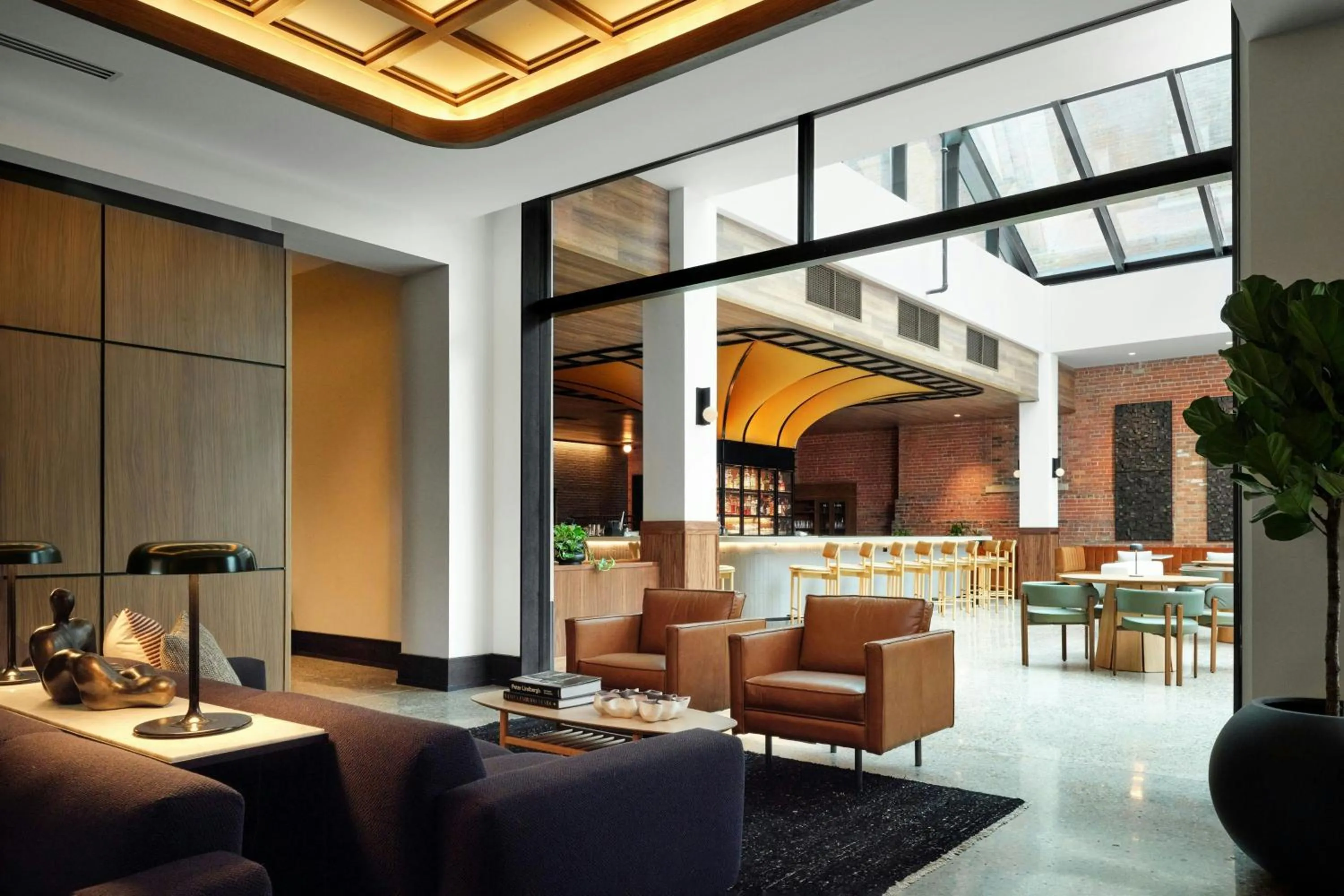 Lobby or reception in AC Hotel Detroit at the Bonstelle