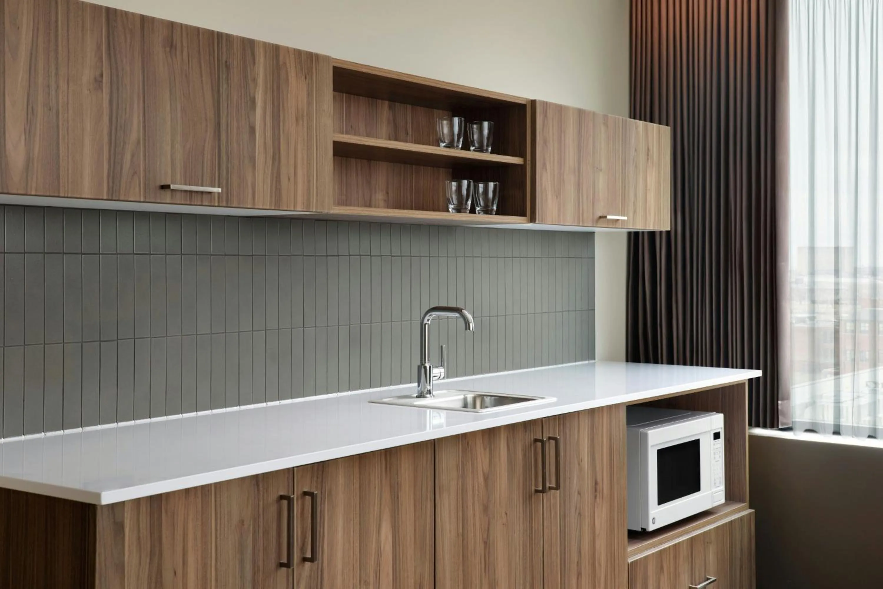 Kitchen or kitchenette in AC Hotel Detroit at the Bonstelle