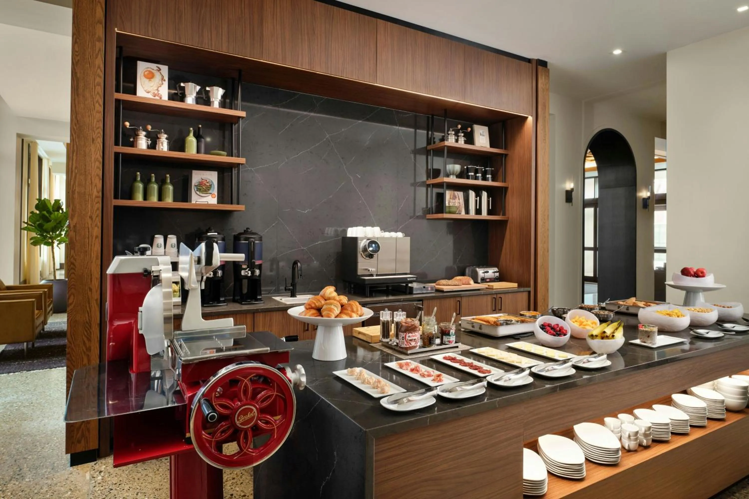 Kitchen or kitchenette in AC Hotel Detroit at the Bonstelle