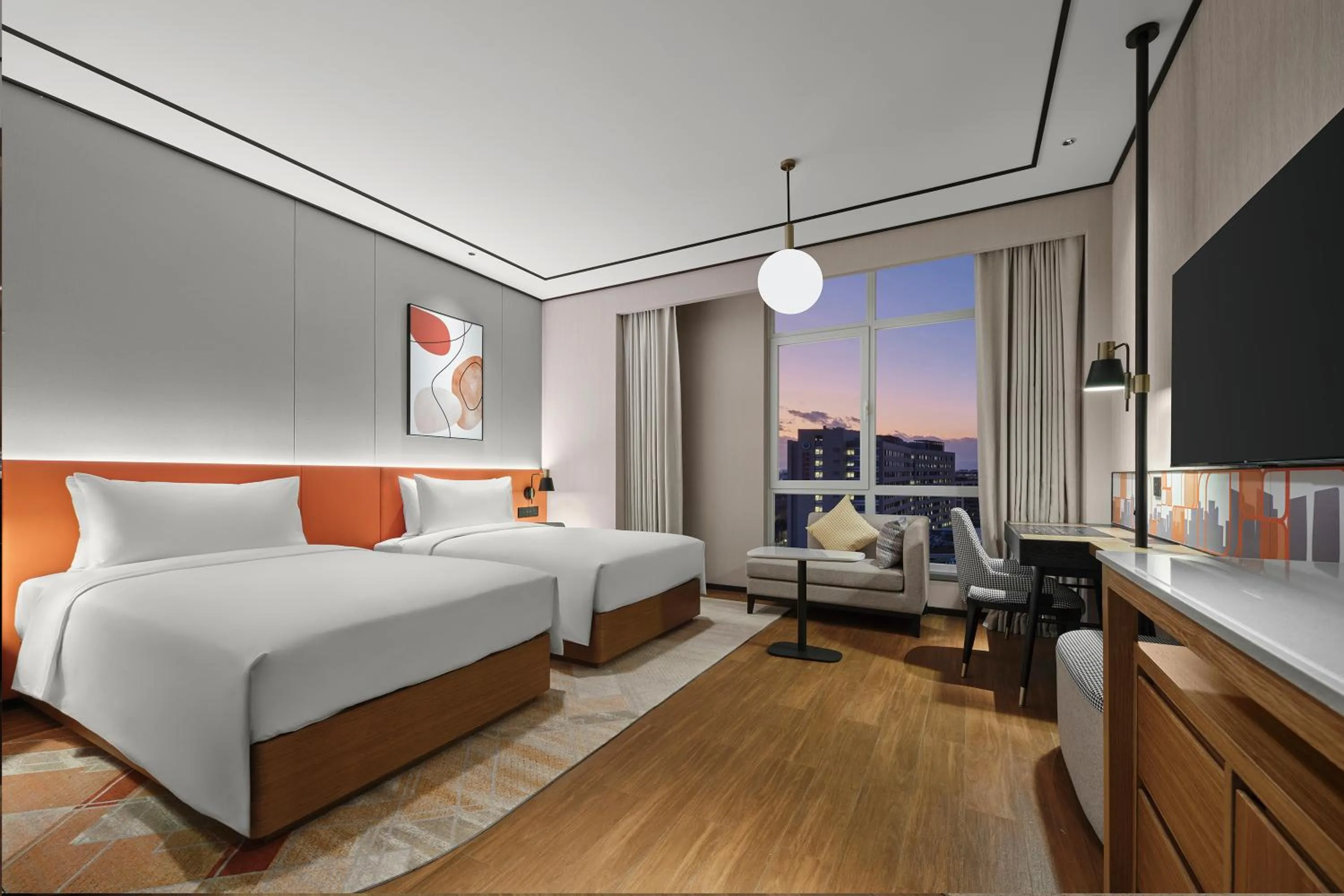 Photo of the whole room, Bed in Hilton Garden Inn Beijing Yizhuang