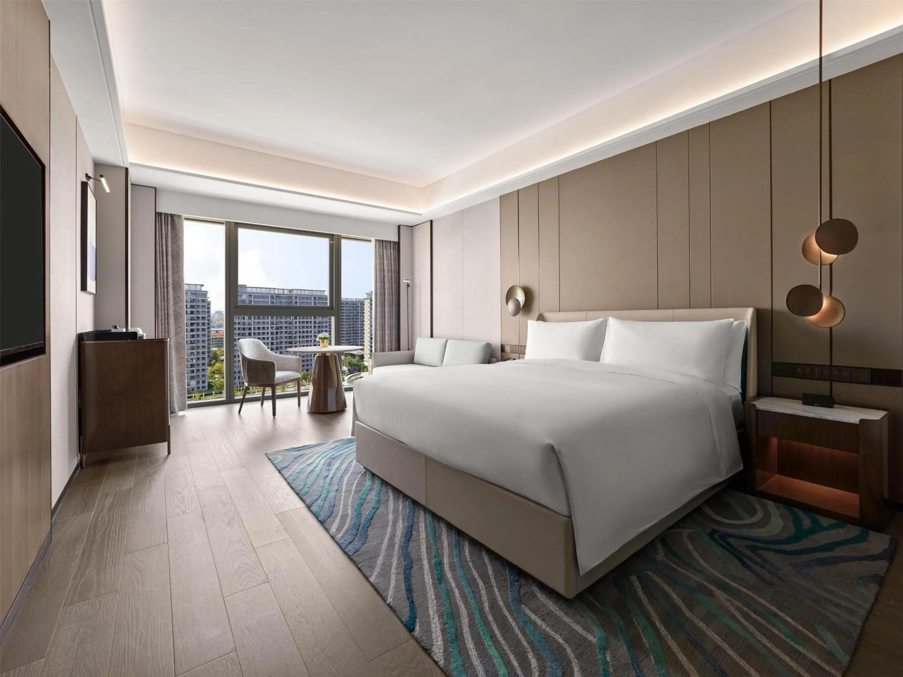 Bed in Hilton Shanghai Greater Hongqiao