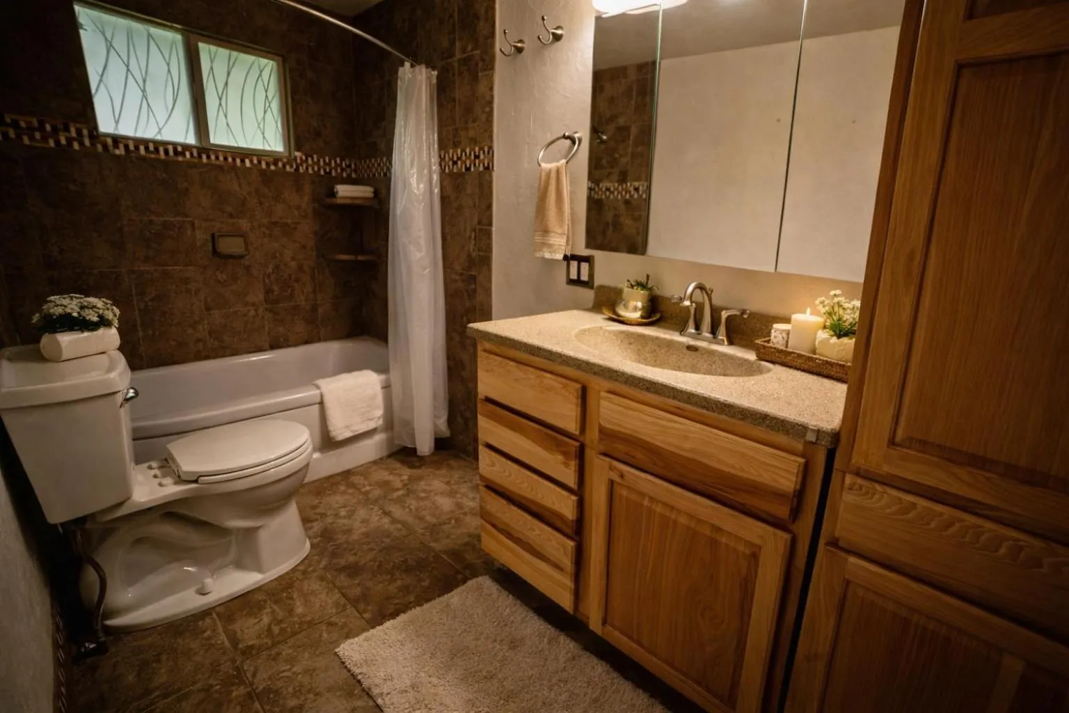 Bathroom in Chinook Winds Lodge