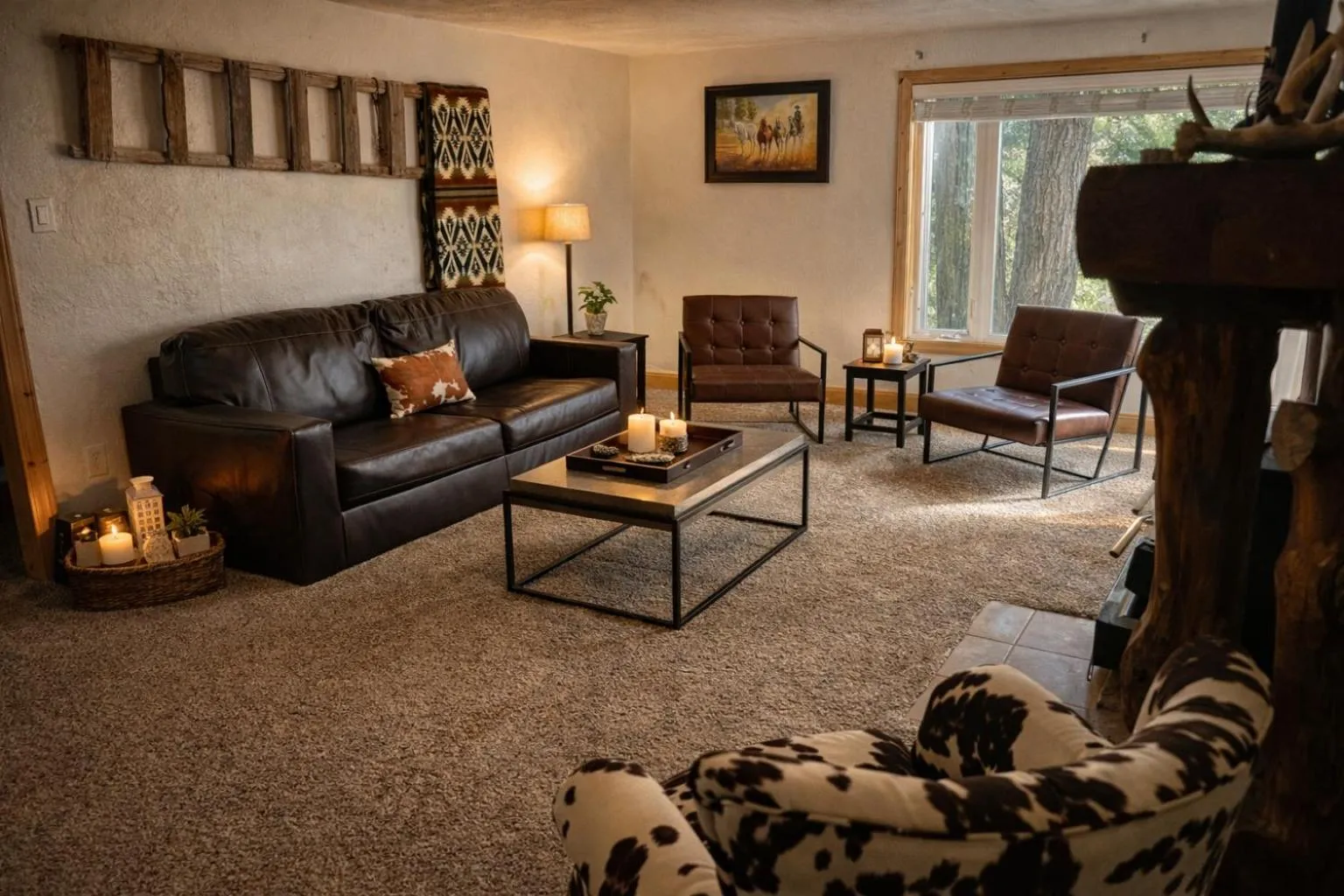 Living room in Chinook Winds Lodge