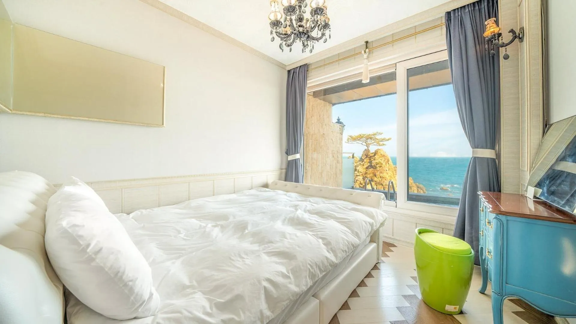 Property building, Bed in gyeongju blue21 poolvilla pension