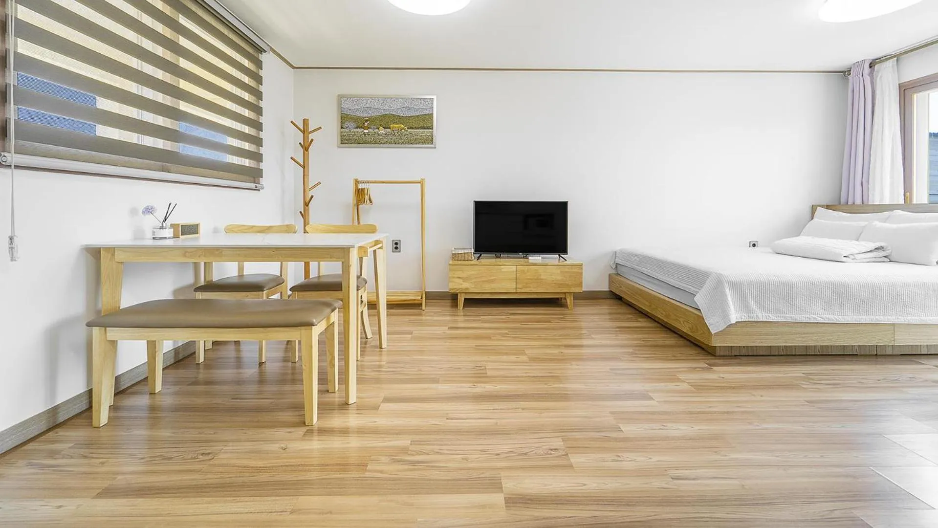 Property building, Bed in Jeju rime pension