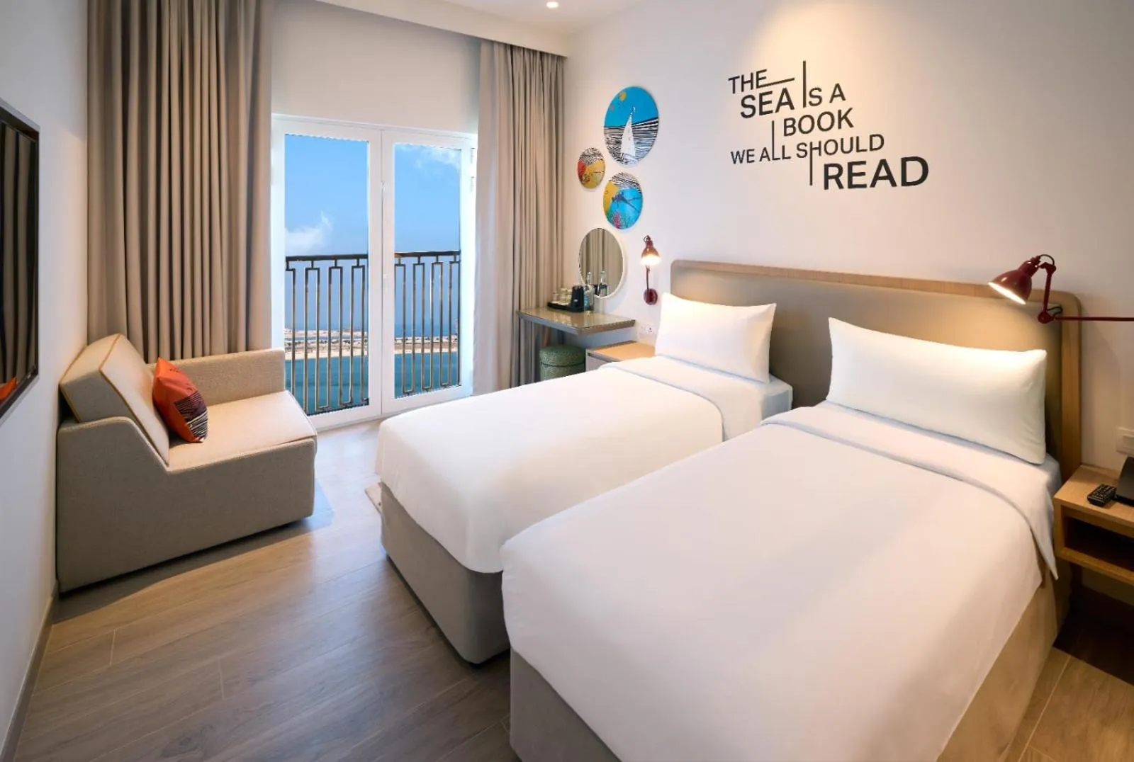 Bed in Rove Al Marjan Island