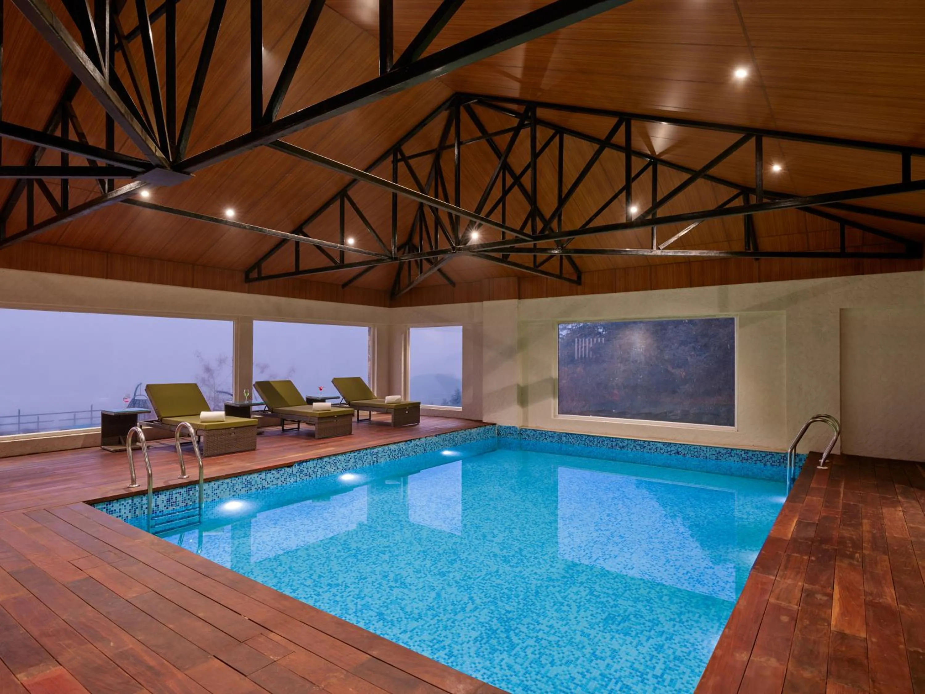 Pool view in Regenta Place Dalhousie Just 500 Meters Walkable from Mall Road