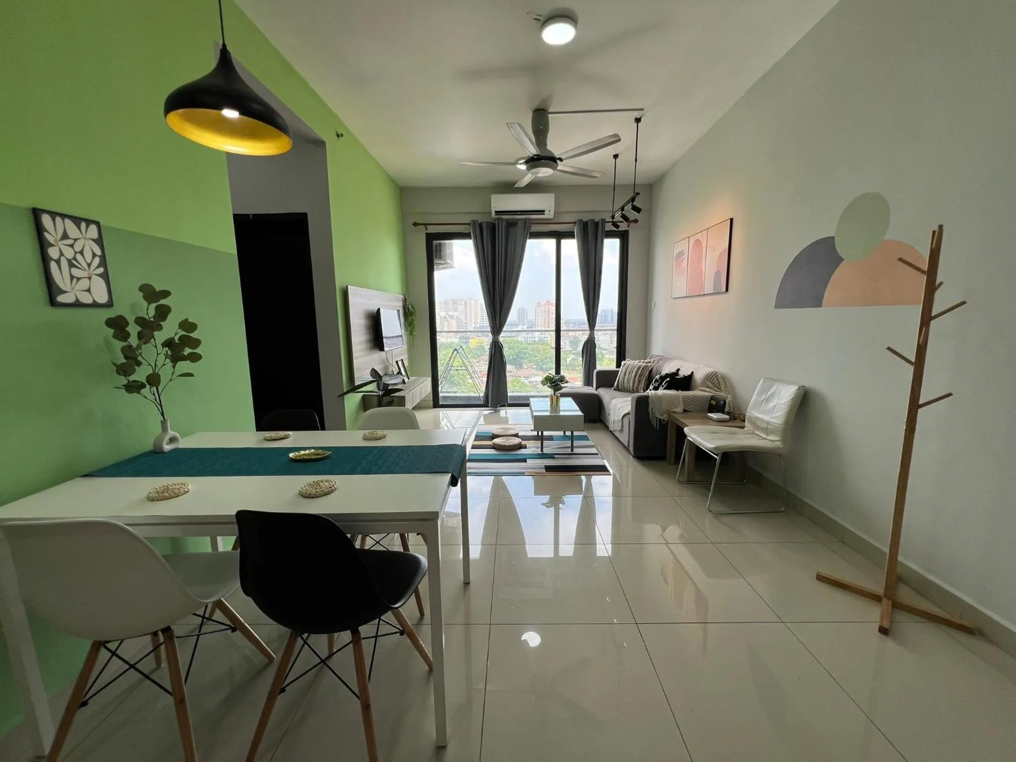 Living room in RiverView 8PAX 2BR in KBtown Wi-Fi, A-1-7