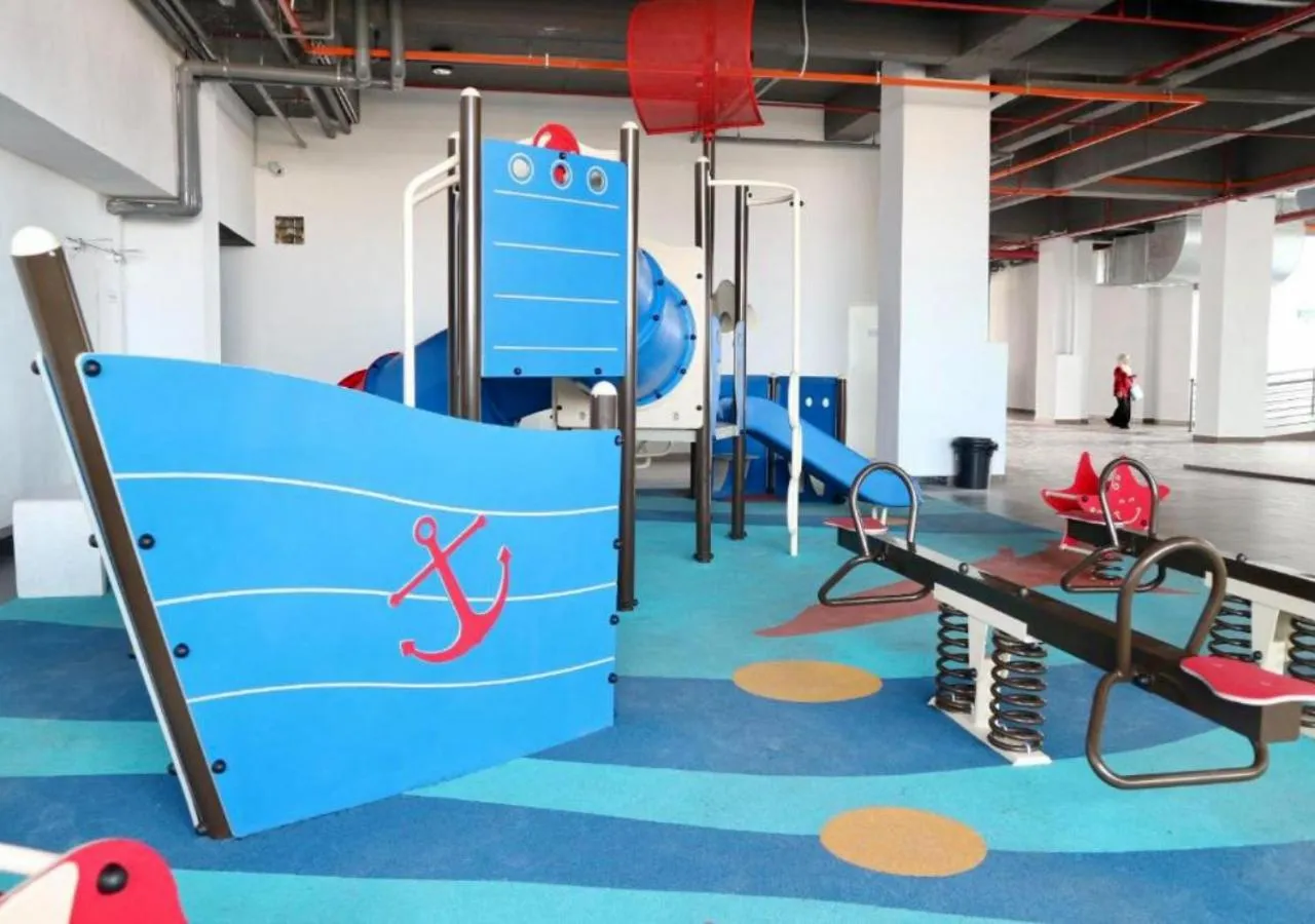 Seating area in RiverView 8PAX 2BR in KBtown Wi-Fi, A-1-7