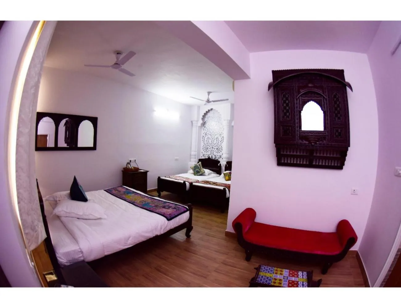 Bed in Hotel Mewarts, Udaipur