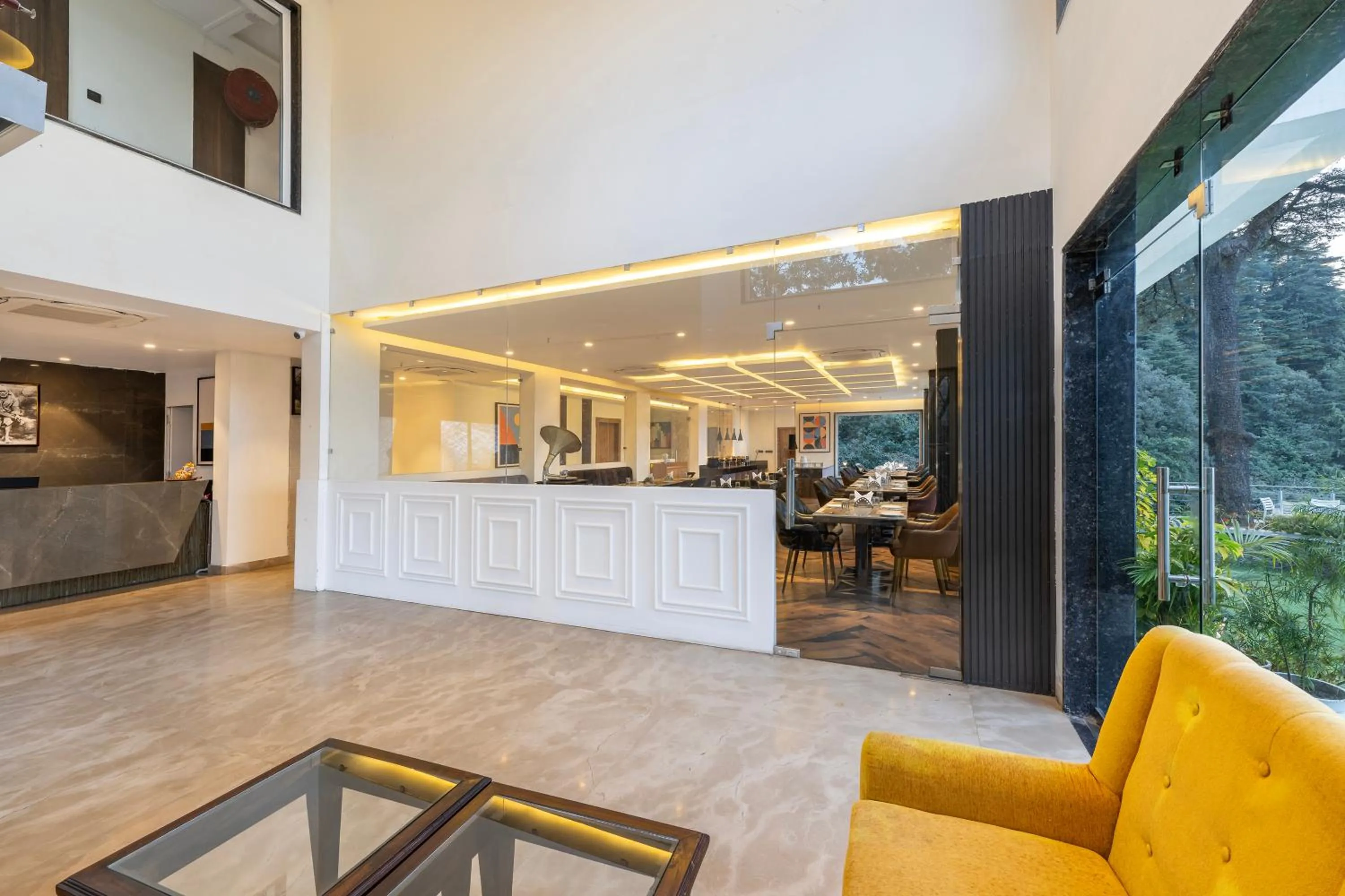 Seating area in Echor Baris Resort Mussoorie