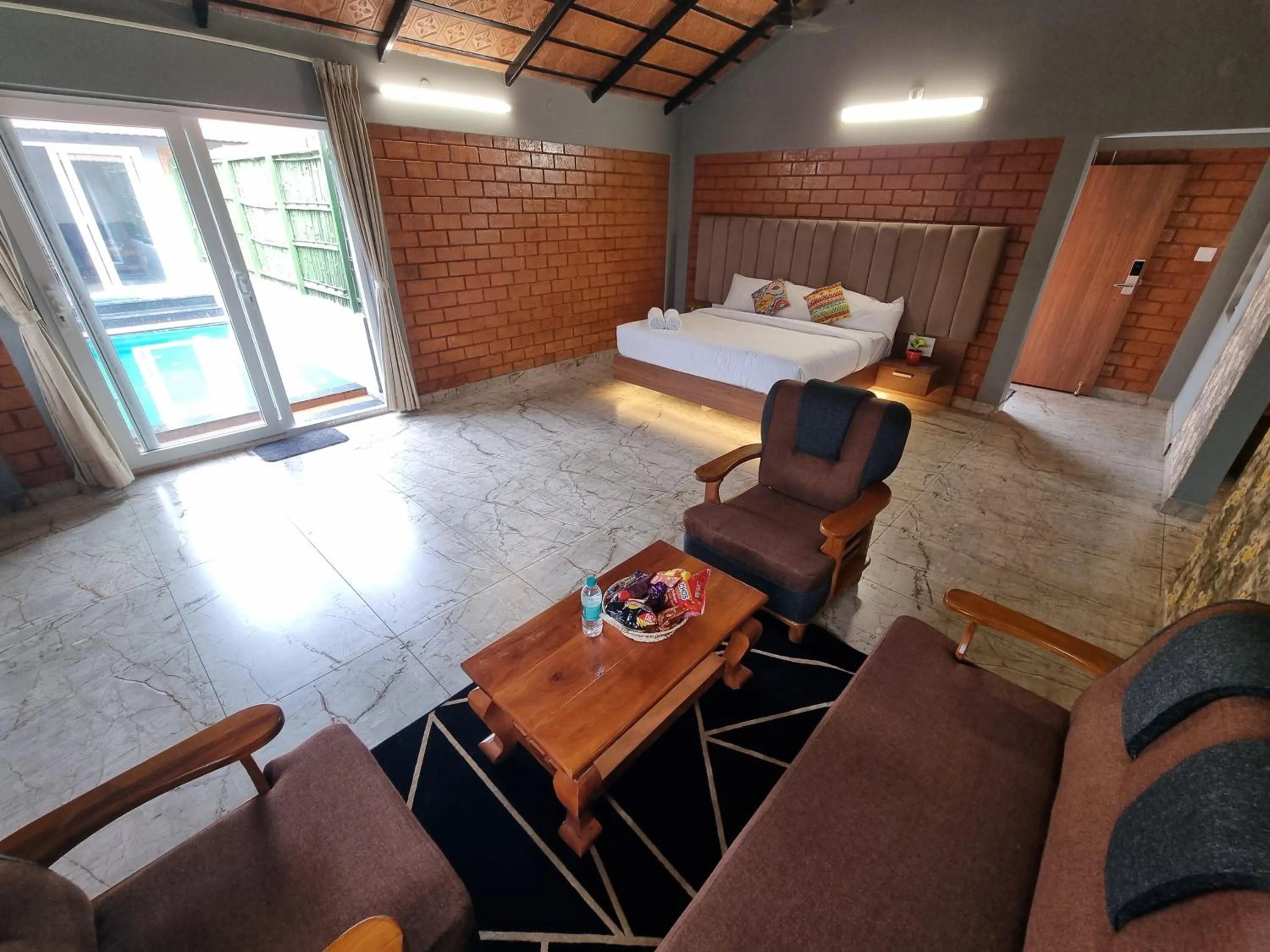 Seating area in KK Selfie Point Resort