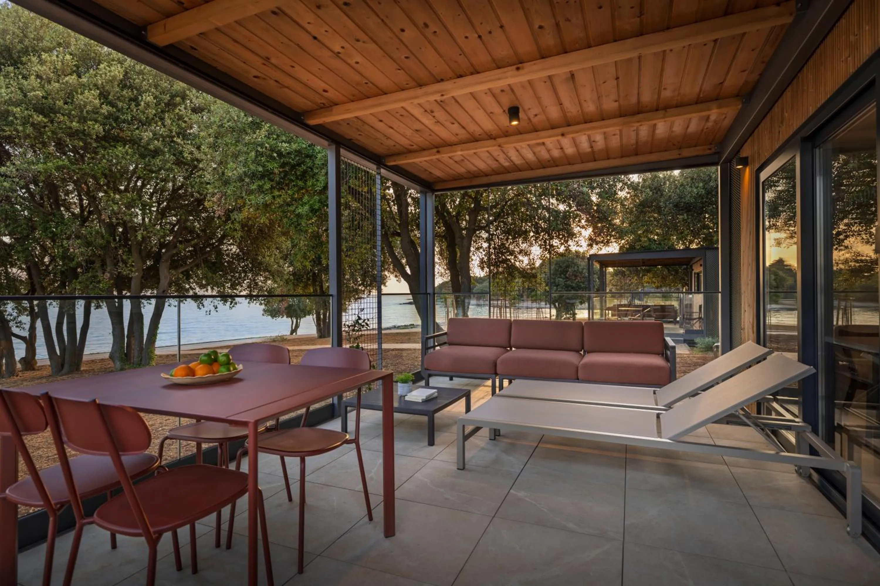 Patio in Maistra Camping Koversada Covered Mobile homes