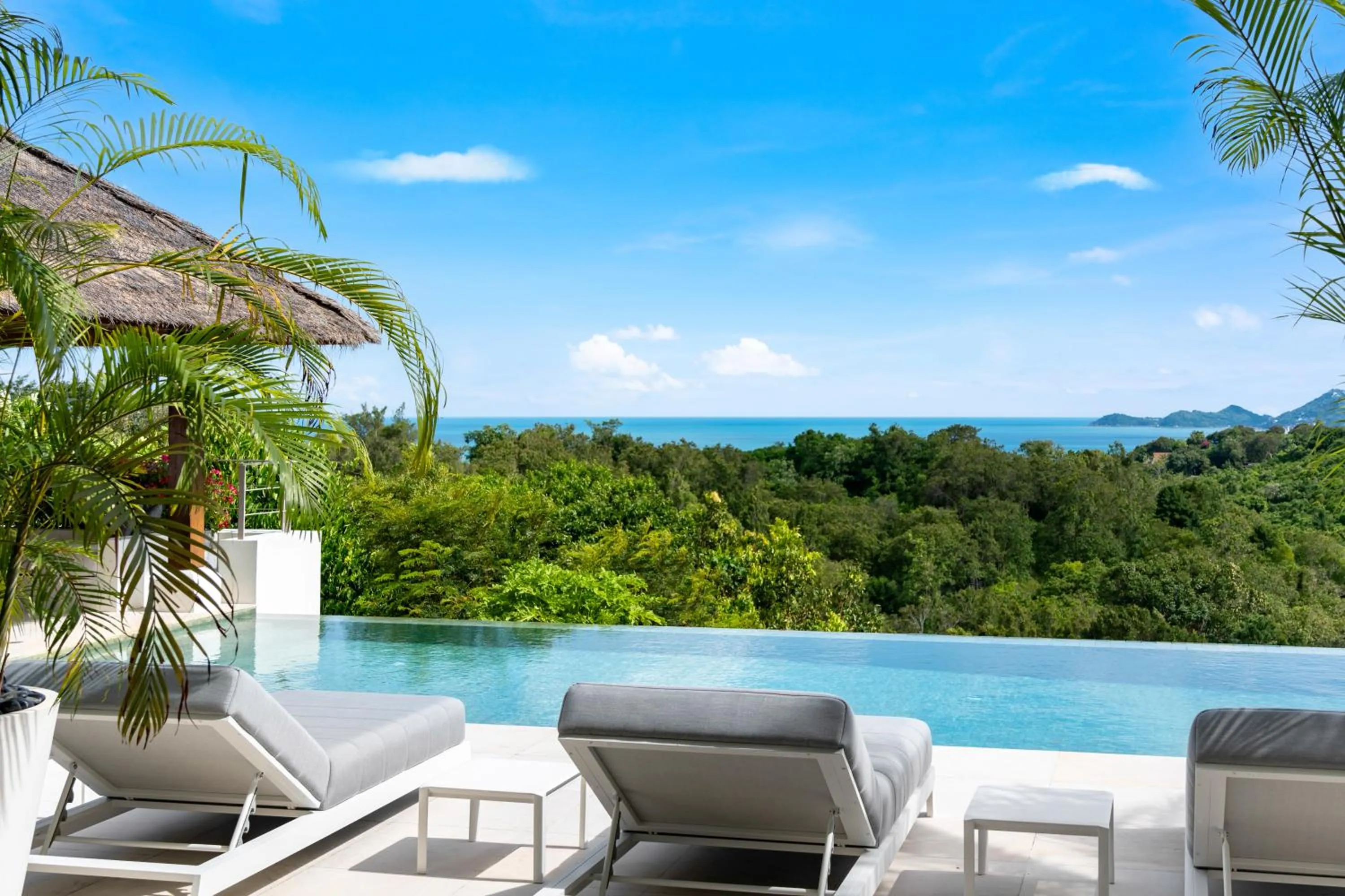 Day in Villa Kohia, stunning sea views, breakfast, serviced daily, private dining service on request, North Chaweng