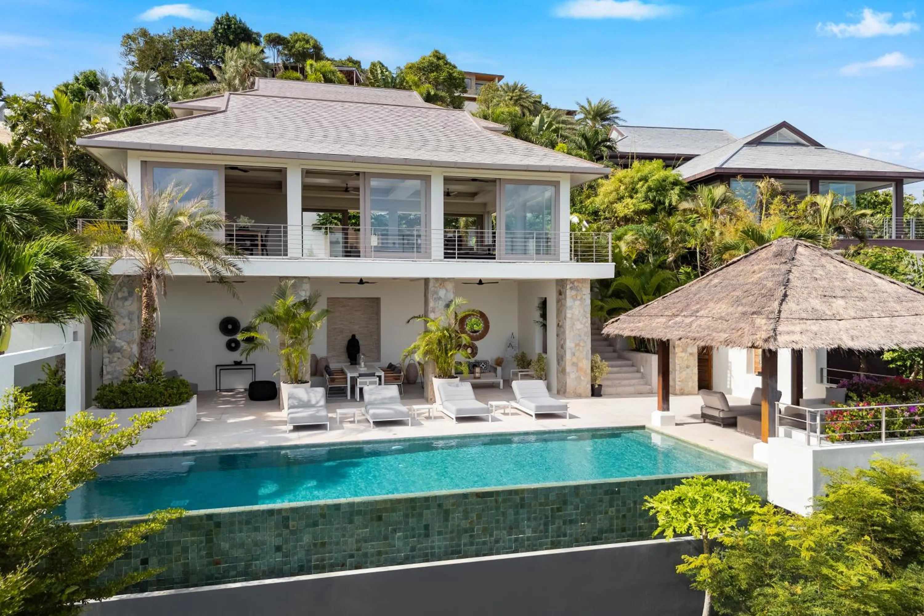 Property building in Villa Kohia, stunning sea views, breakfast, serviced daily, private dining service on request, North Chaweng