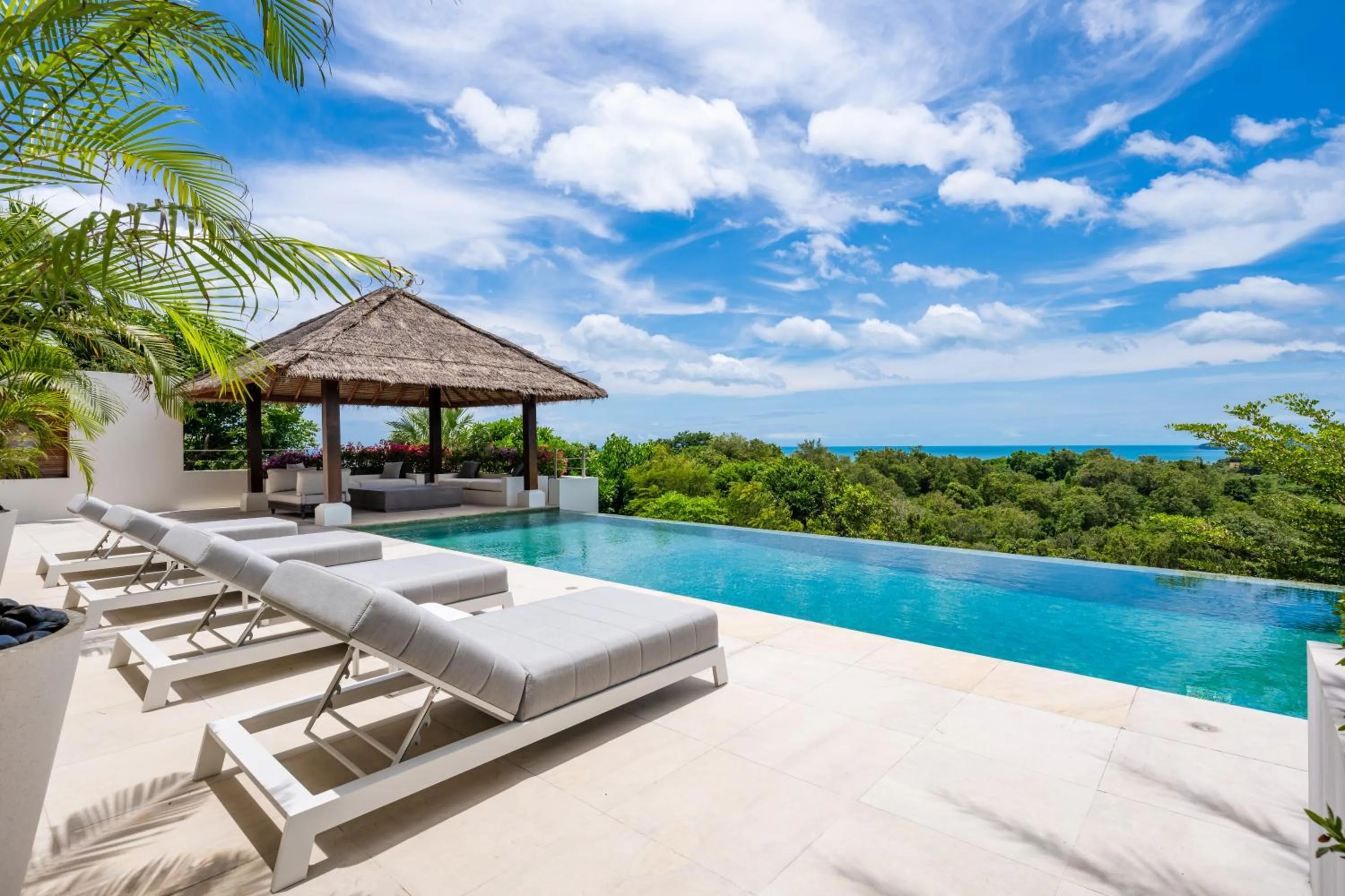 Day in Villa Kohia, stunning sea views, breakfast, serviced daily, private dining service on request, North Chaweng