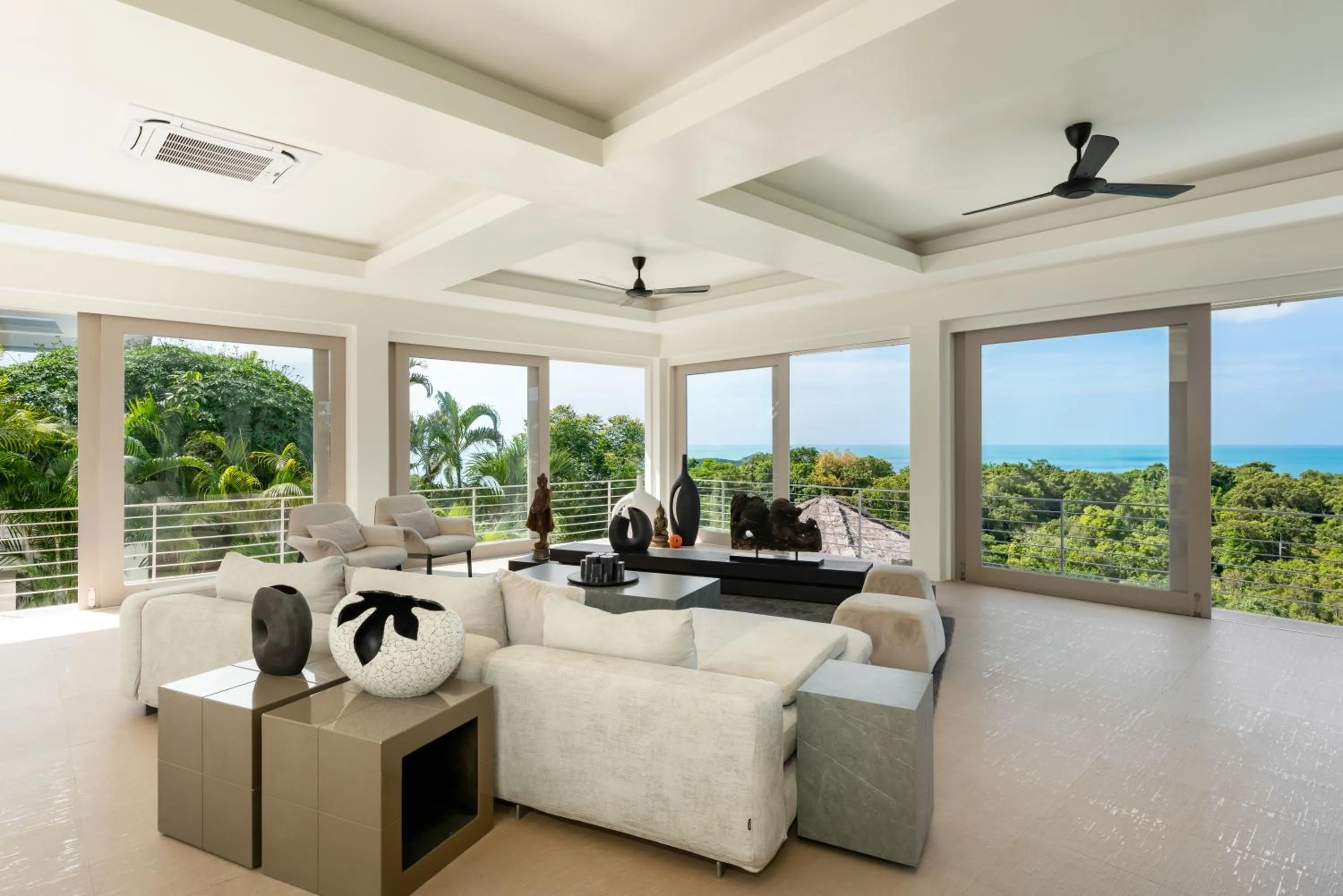 Day in Villa Kohia, stunning sea views, breakfast, serviced daily, private dining service on request, North Chaweng