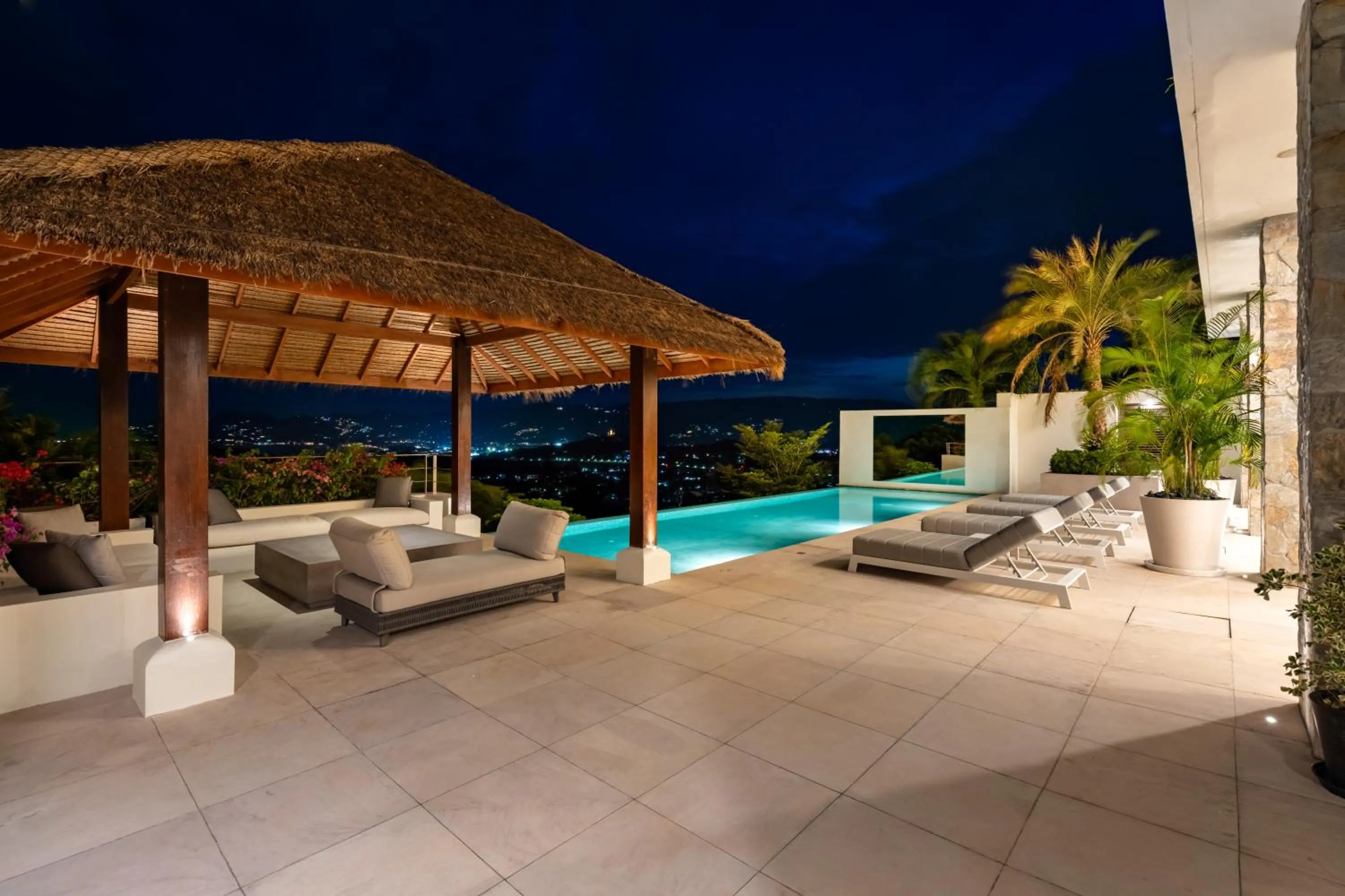 Patio in Villa Kohia, stunning sea views, breakfast, serviced daily, private dining service on request, North Chaweng