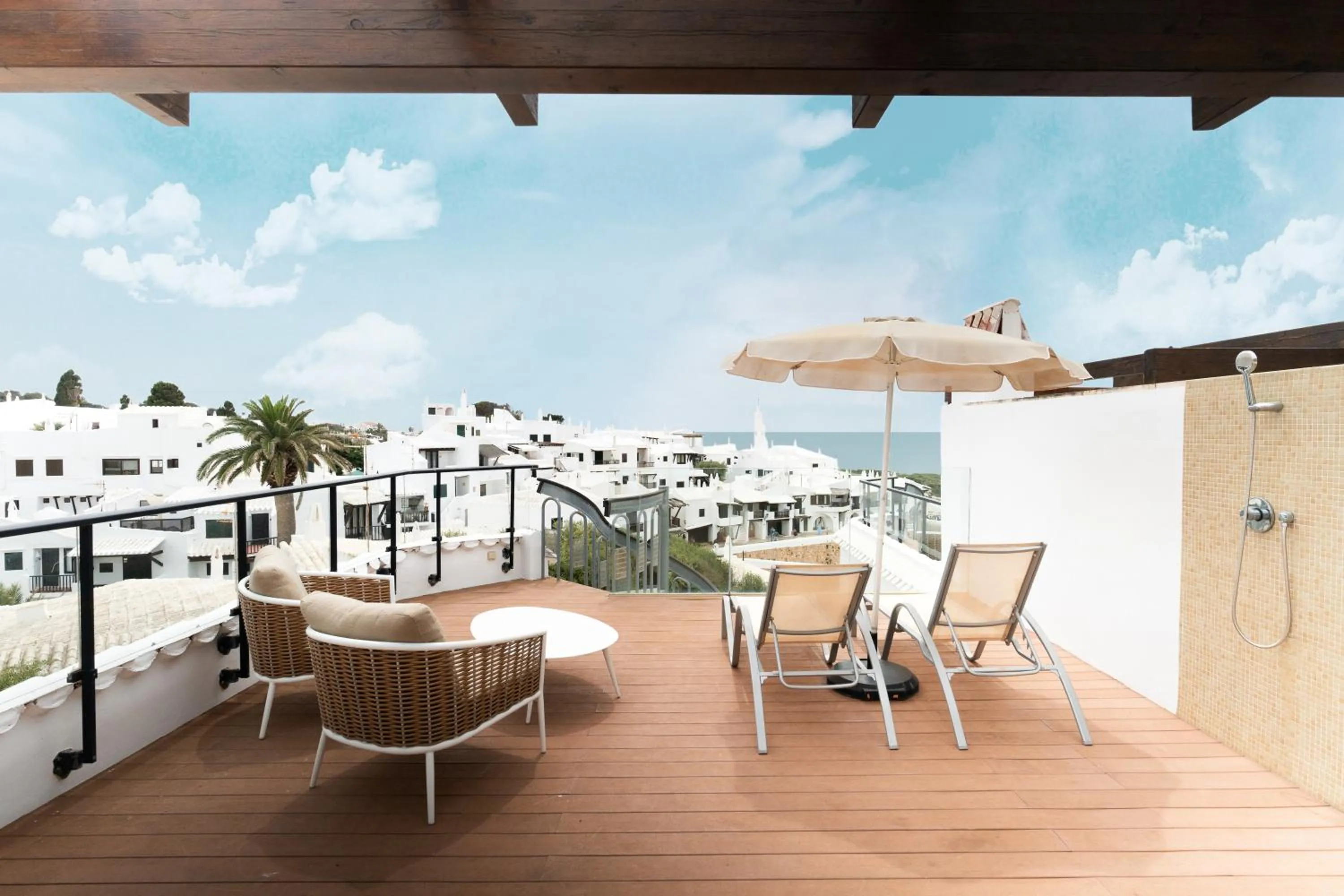 Balcony/Terrace in Hotel Menorca Binibeca - Adults Recommended - by Pierre & Vacances Premium