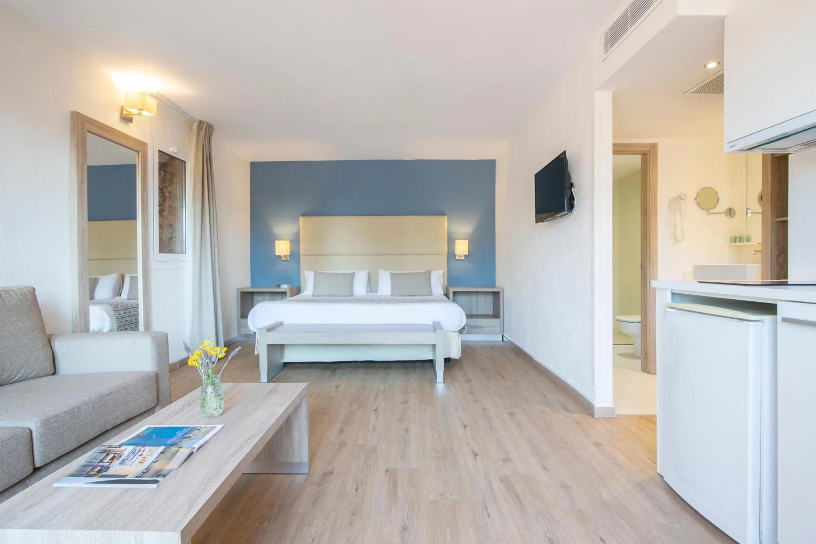 Bedroom, Bed in Hotel Menorca Binibeca - Adults Recommended - by Pierre & Vacances Premium